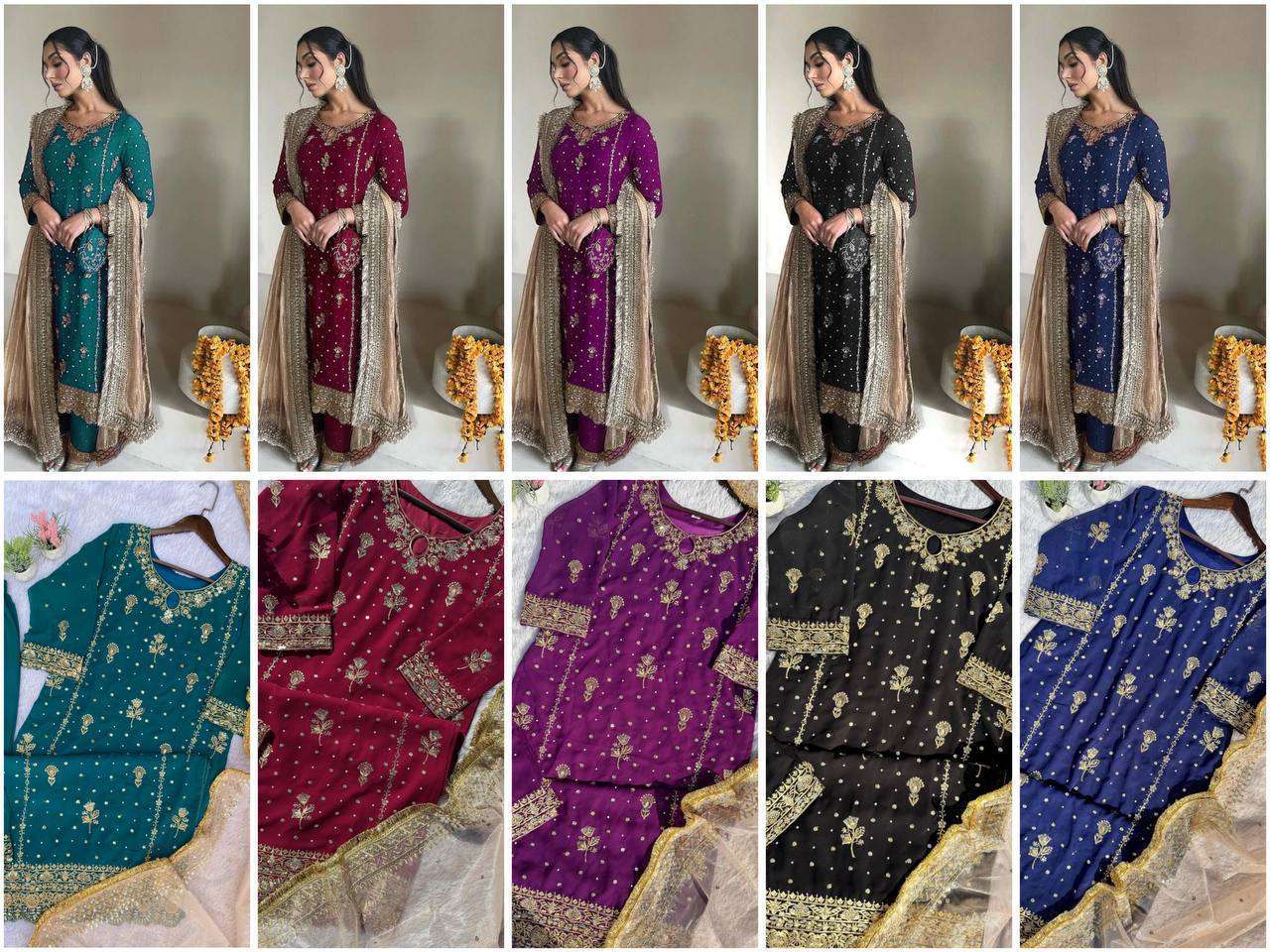 LG 1923 GEORGETTE HEAVY EMBROIDERED PAKISTANI STYLE LADIES SUIT