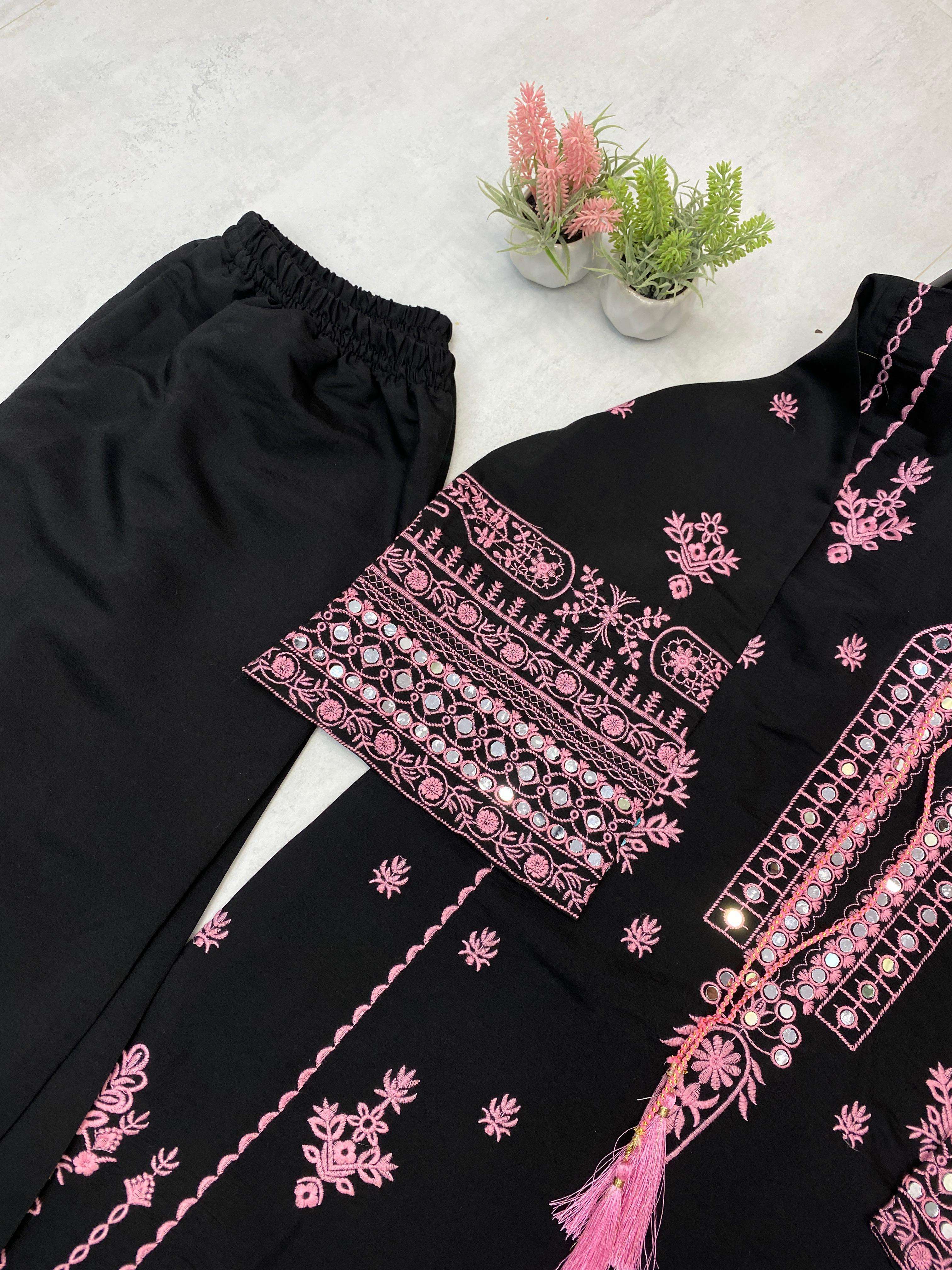 LG 1993 SILK SILK EMBROIDERED DESIGNER WORK FESTIVE WEAR LADIES SUIT