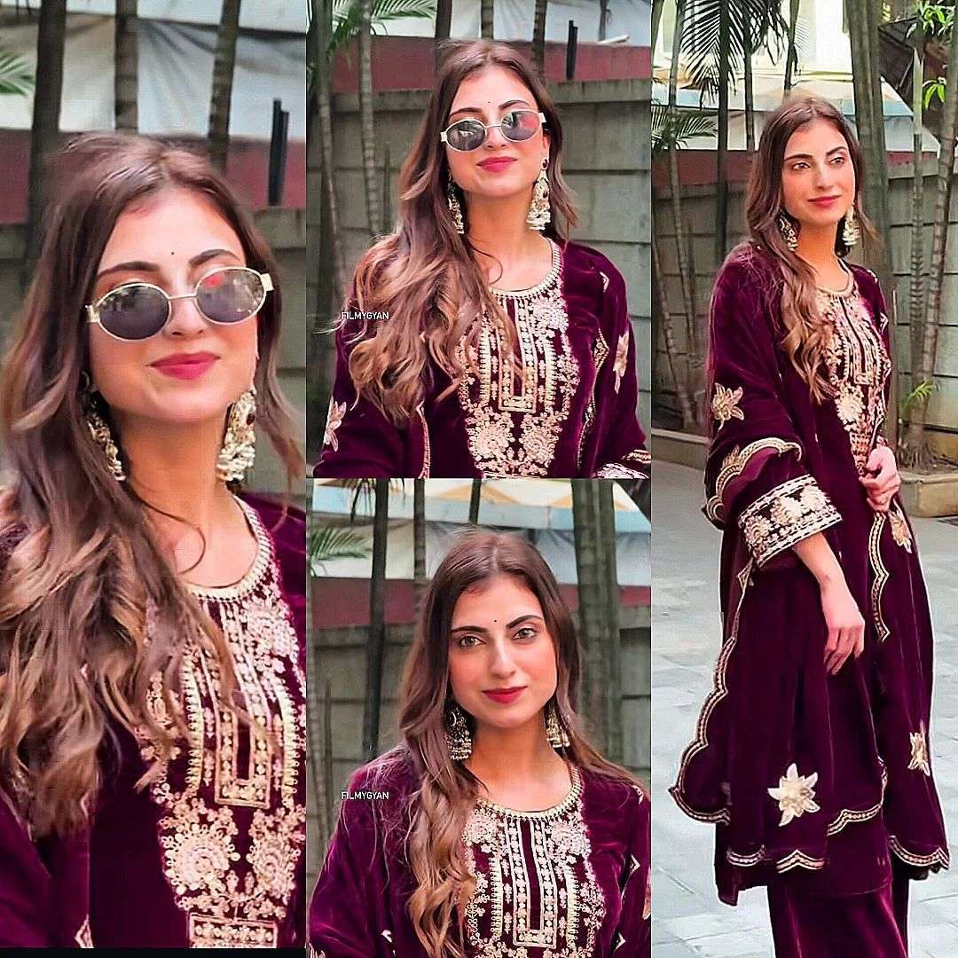 LG 2040 VELVET SEQUENCE EMBROIDERY DESIGNER WORK PAKISTANI STYLE SUIT