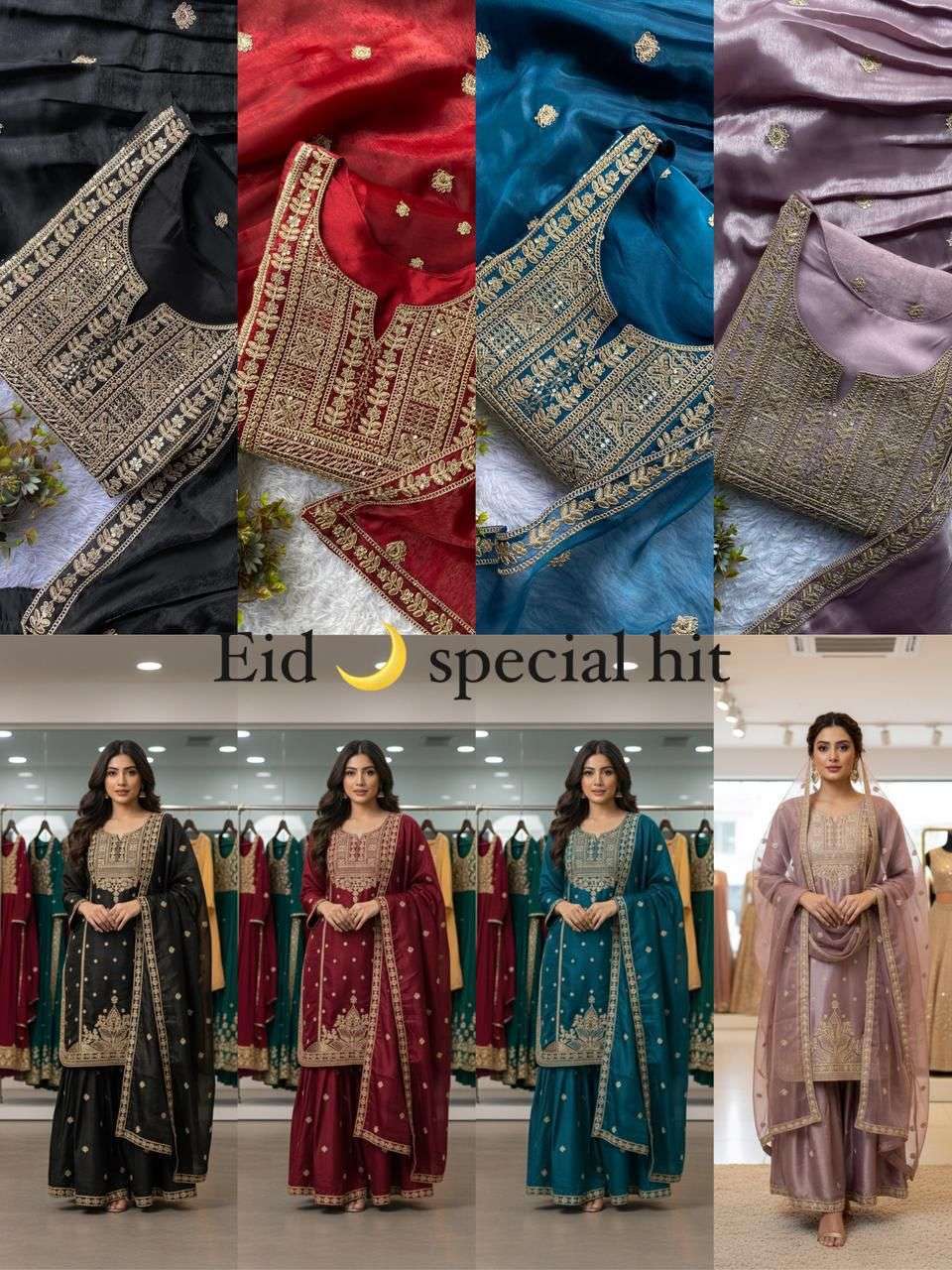 LG 2056 FOX GEORGETTE EMBROIDERY DESIGNER WORK PARTY WEAR LADIES SUIT