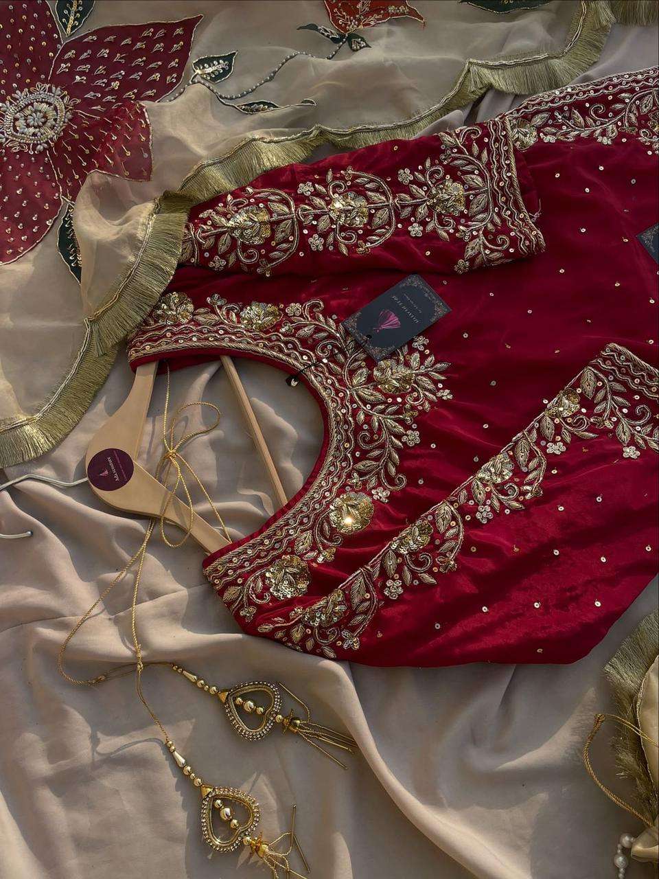 LG 2060 MAROON SILK HEAVY BEAUTIFUL DESIGNER PARTY WEAR LADIES SUIT