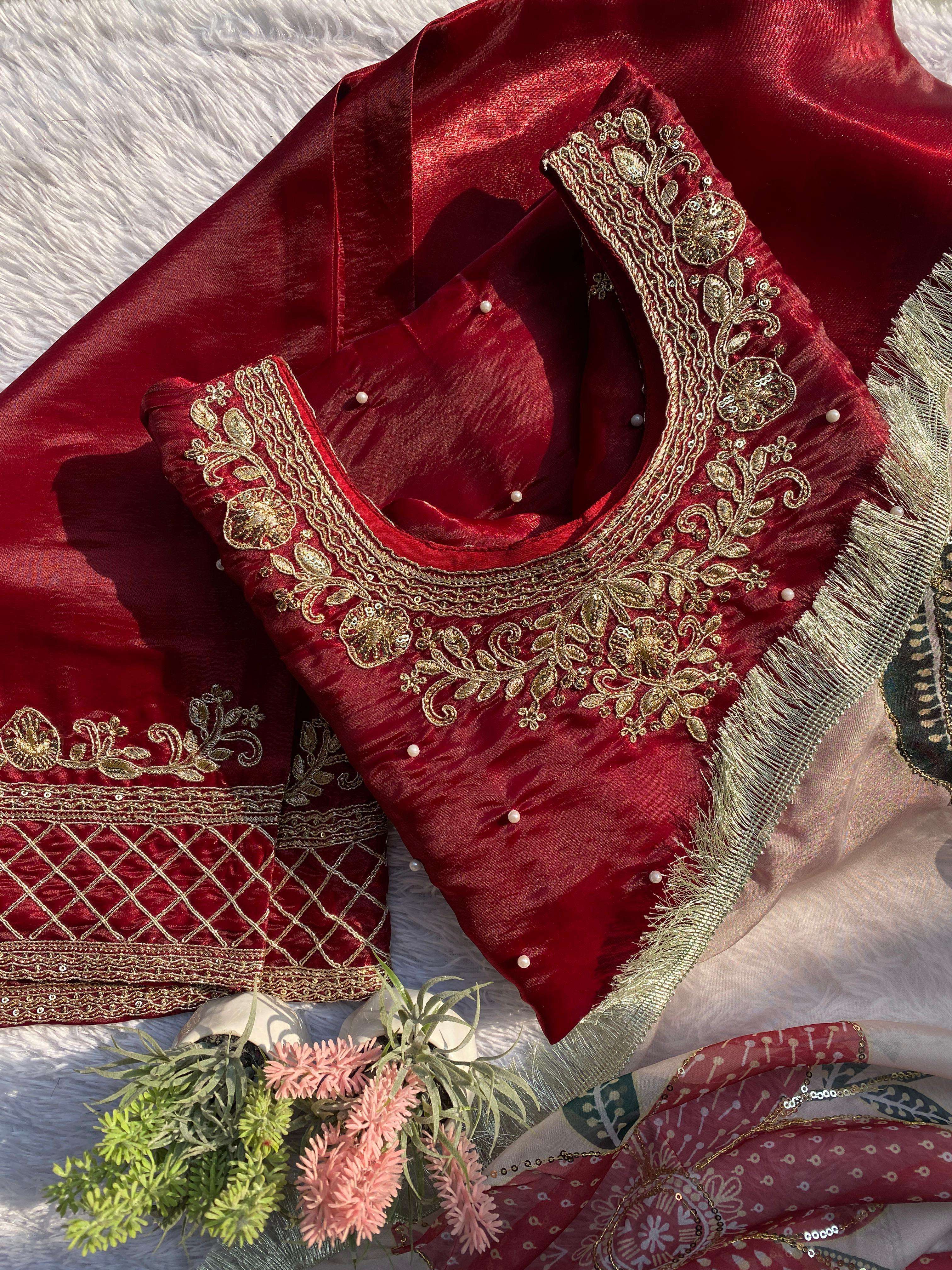 LG 2060 MAROON SILK HEAVY BEAUTIFUL DESIGNER PARTY WEAR LADIES SUIT