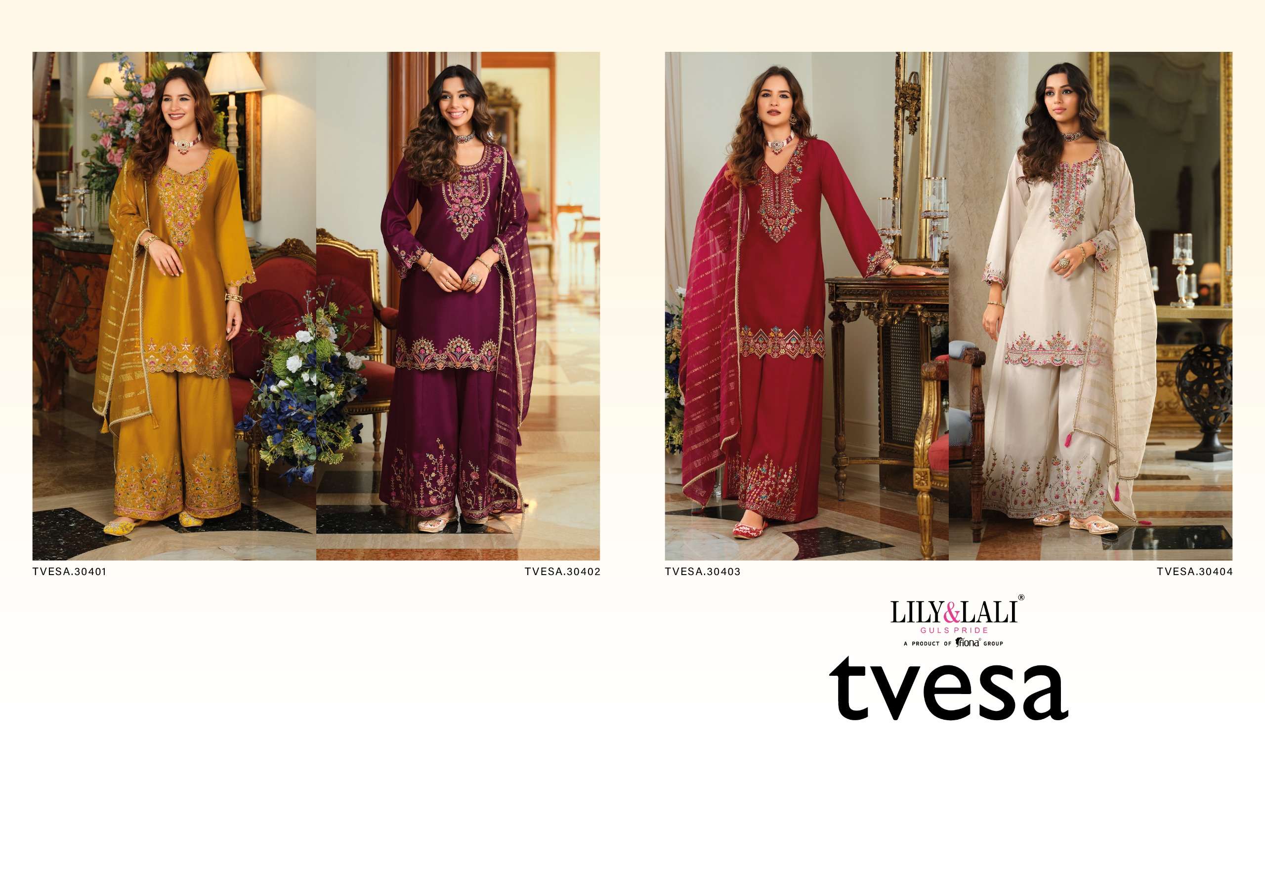 LILY AND LALI TVESA SILK BEAUTIFUL EMBROIDERY DESIGNER PARTY WEAR LADIES SUIT