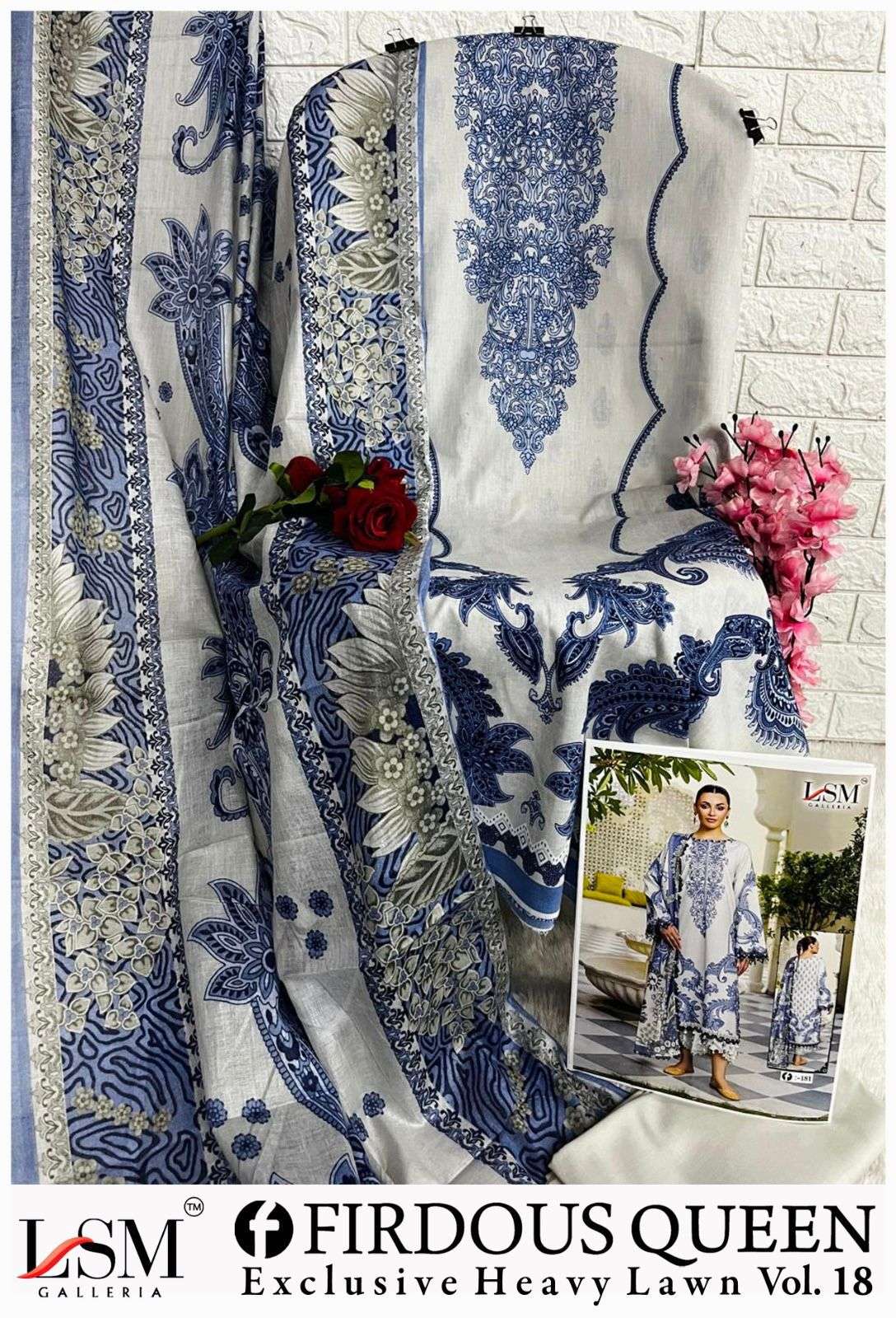 LSM GALLERIA PARIAN DREAM VOL 18 NEW DESIGNS LAWN COTTON DIGITAL PRINTS SUIT