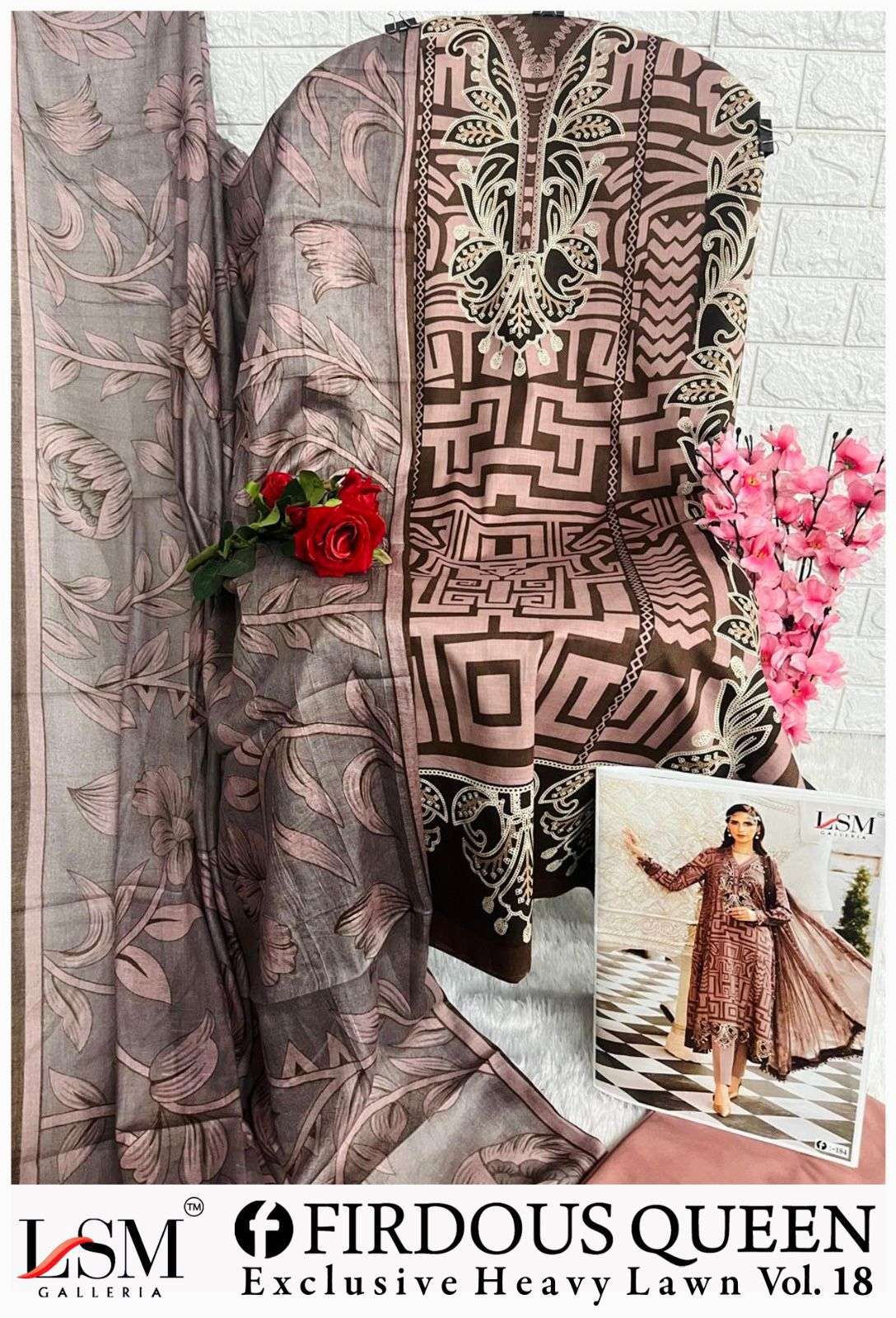 LSM GALLERIA PARIAN DREAM VOL 18 NEW DESIGNS LAWN COTTON DIGITAL PRINTS SUIT