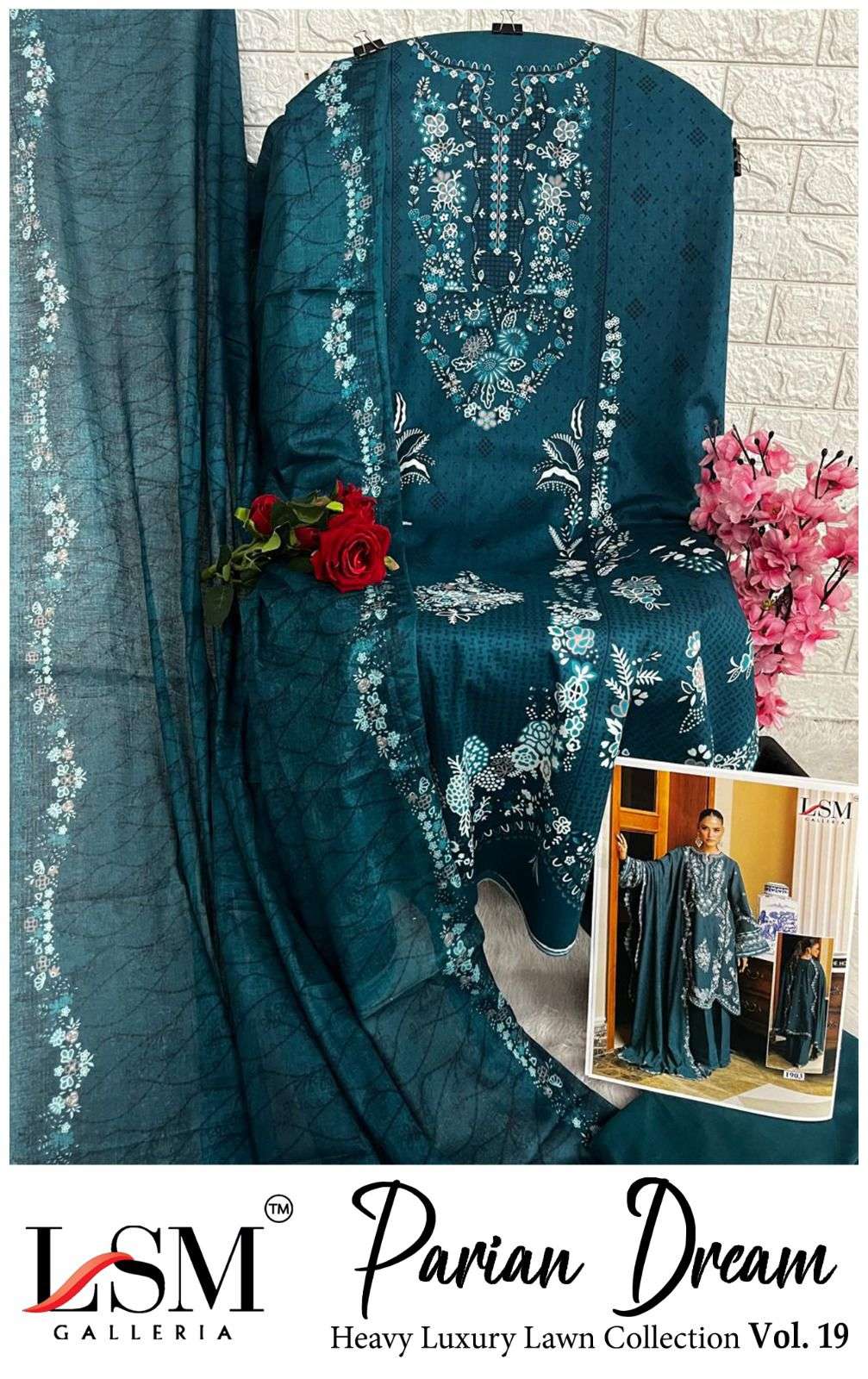 LSM GALLERIA PARIAN DREAM VOL 19 LAWN COTTON DIGITAL PRINT SALWAR SUIT