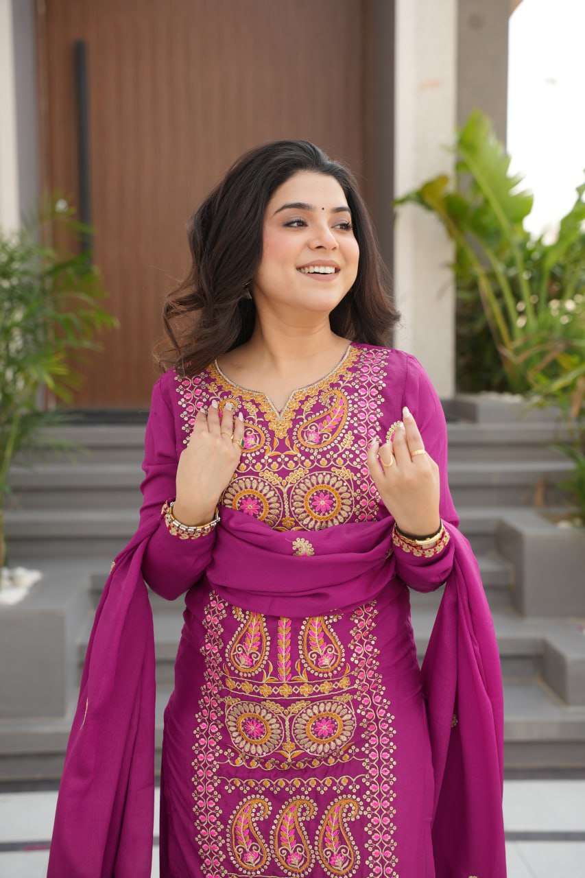 LW 9306 SILK DESIGNER FUNCTION WEAR READY MADE LADIES SUIT