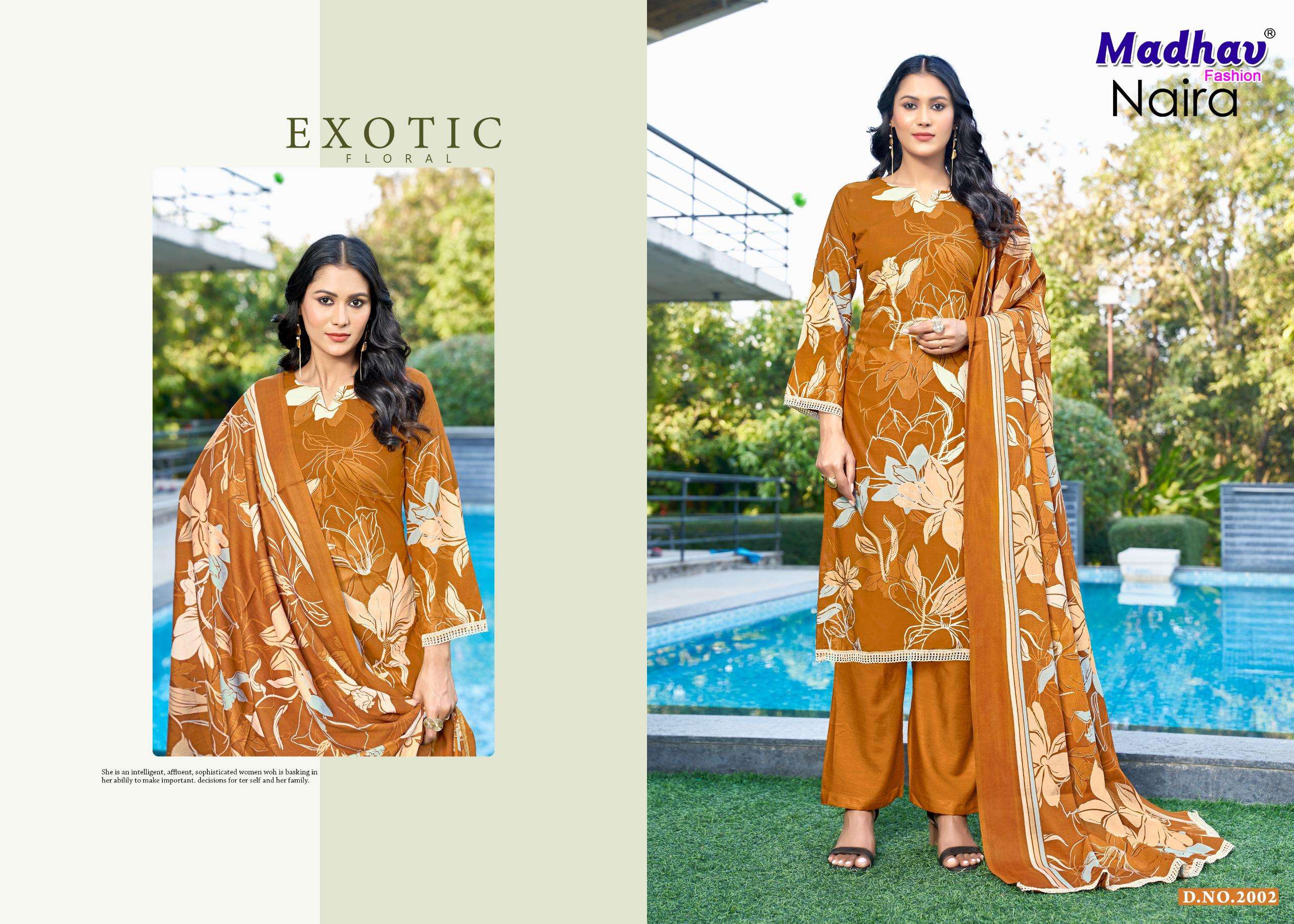 MADHAV FASHION NAIRA VOL 2 RAYON PRINTED LADIES SUIT