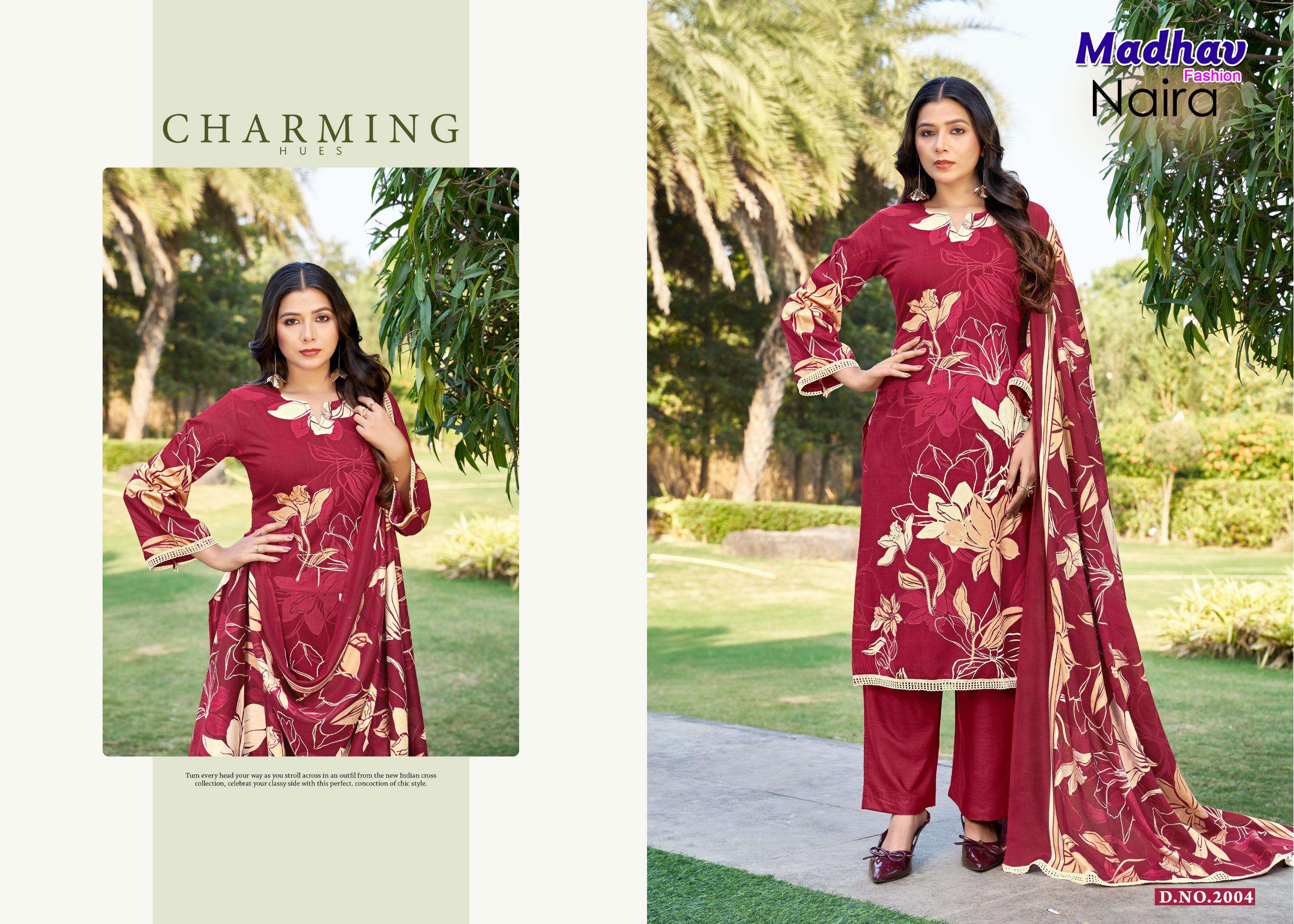 MADHAV FASHION NAIRA VOL 2 RAYON PRINTED LADIES SUIT