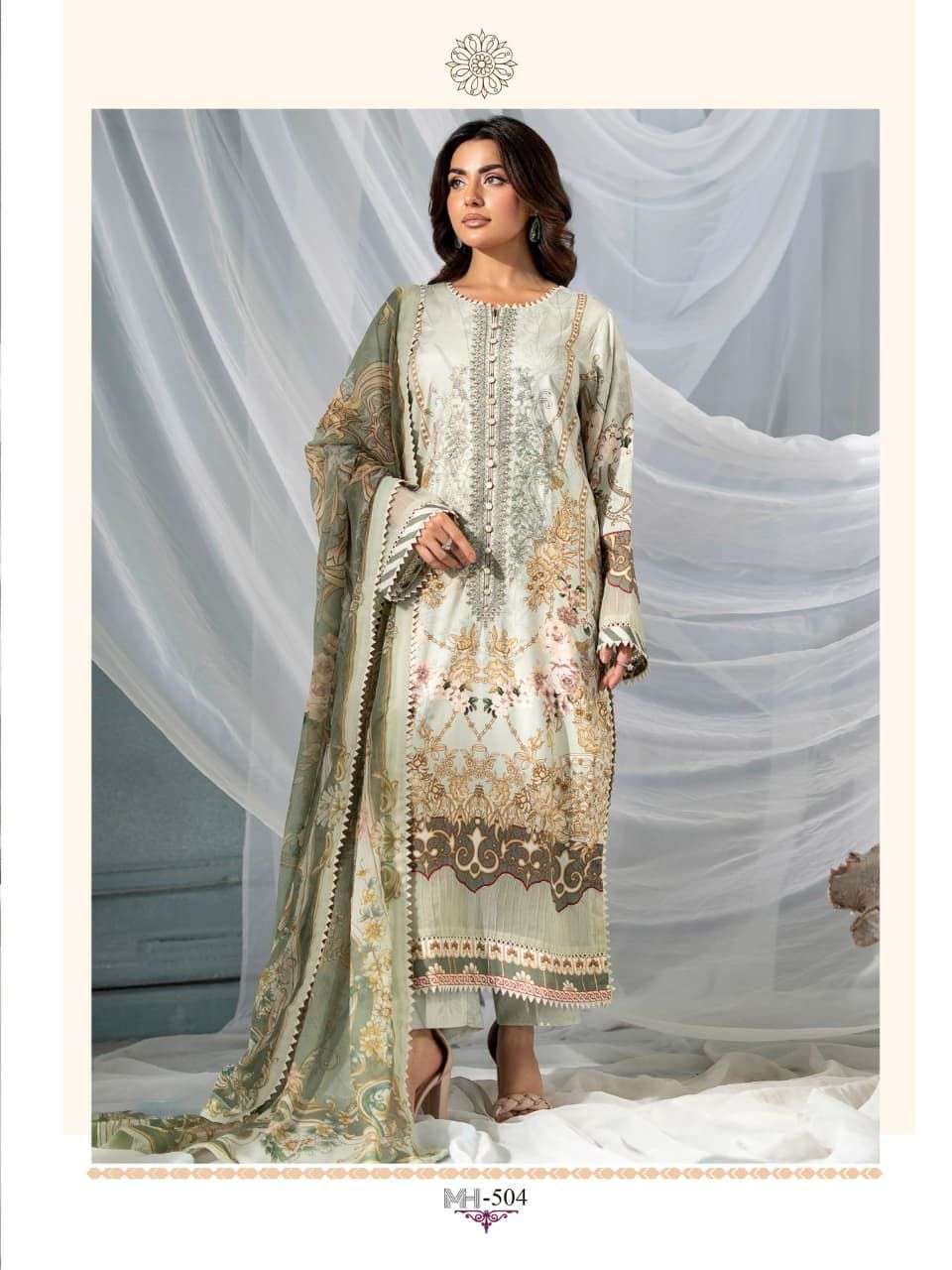 MARYAM HUSSAIN GULAAB VOL 5 COTTON DIGITAL KARACHI STYLE PRINT SUIT