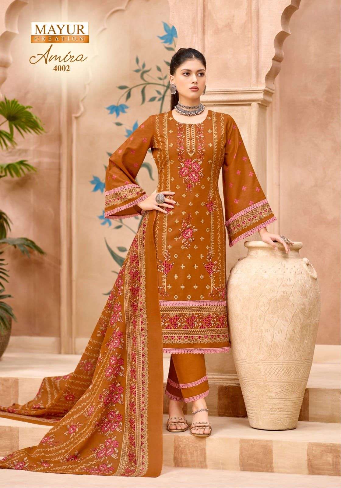 MAYUR CREATION AMIRA VOL 4 COTTON DIGITAL PAKISTANI STYLE PRINTS SALWAR SUIT