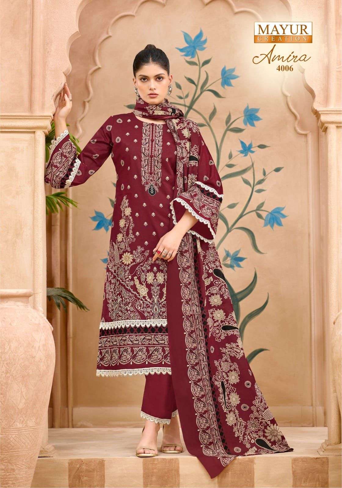 MAYUR CREATION AMIRA VOL 4 COTTON DIGITAL PAKISTANI STYLE PRINTS SALWAR SUIT