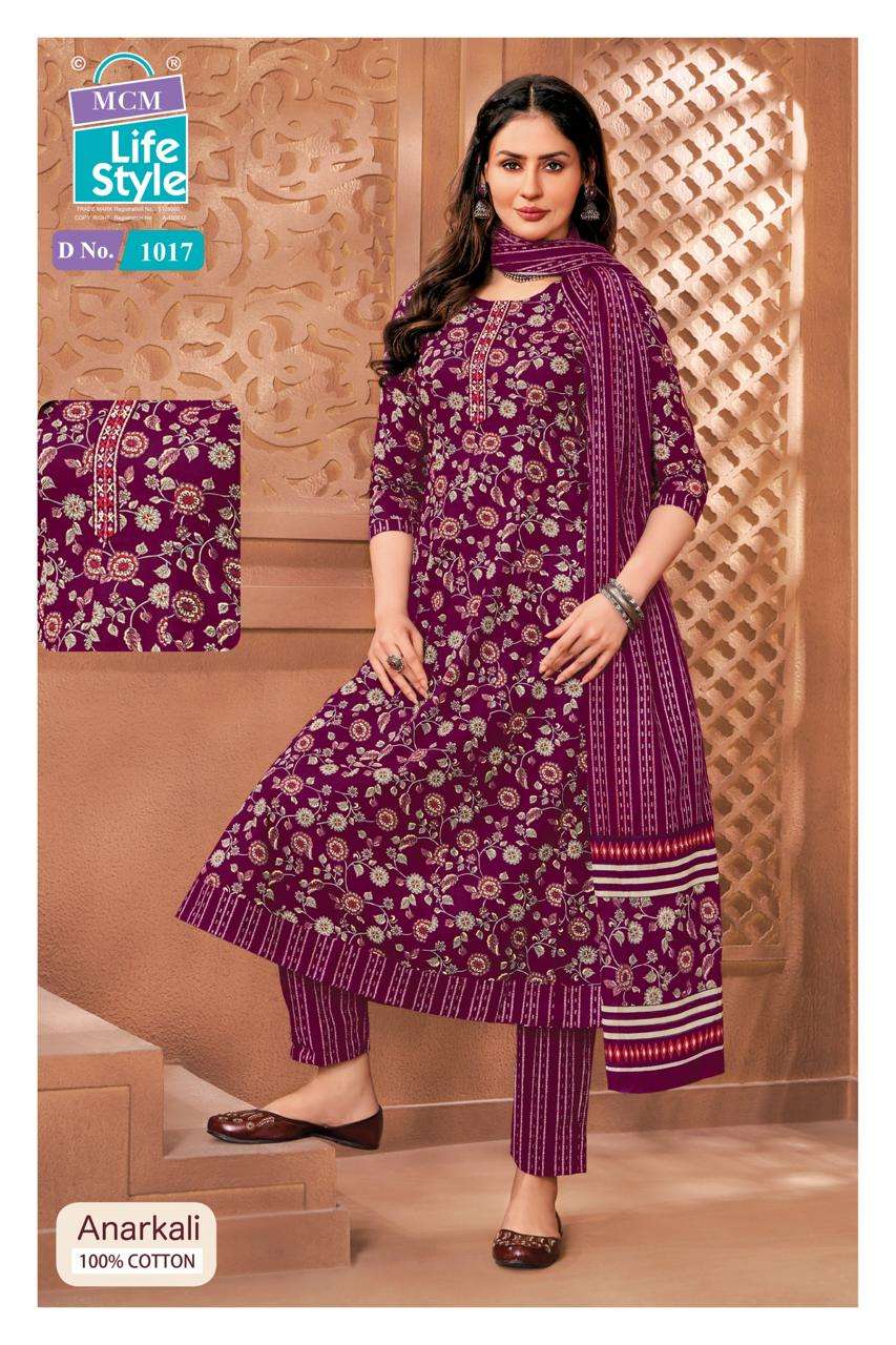 MCM LIFESTYLE ANARKALI VOL 10 COTTON FROCK STYLE LADIES KURTI WITH PANT AND DUPPATTA 