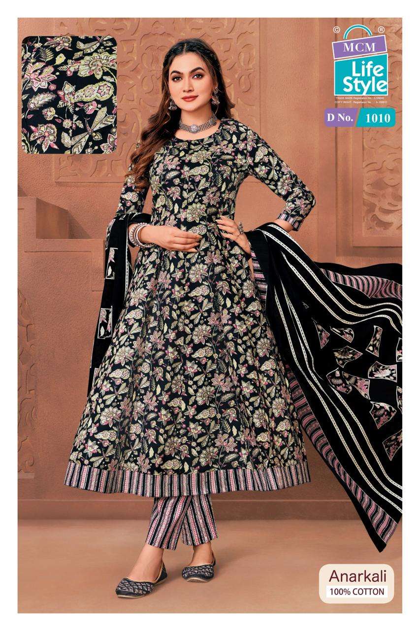 MCM LIFESTYLE ANARKALI VOL 10 COTTON FROCK STYLE LADIES KURTI WITH PANT AND DUPPATTA 
