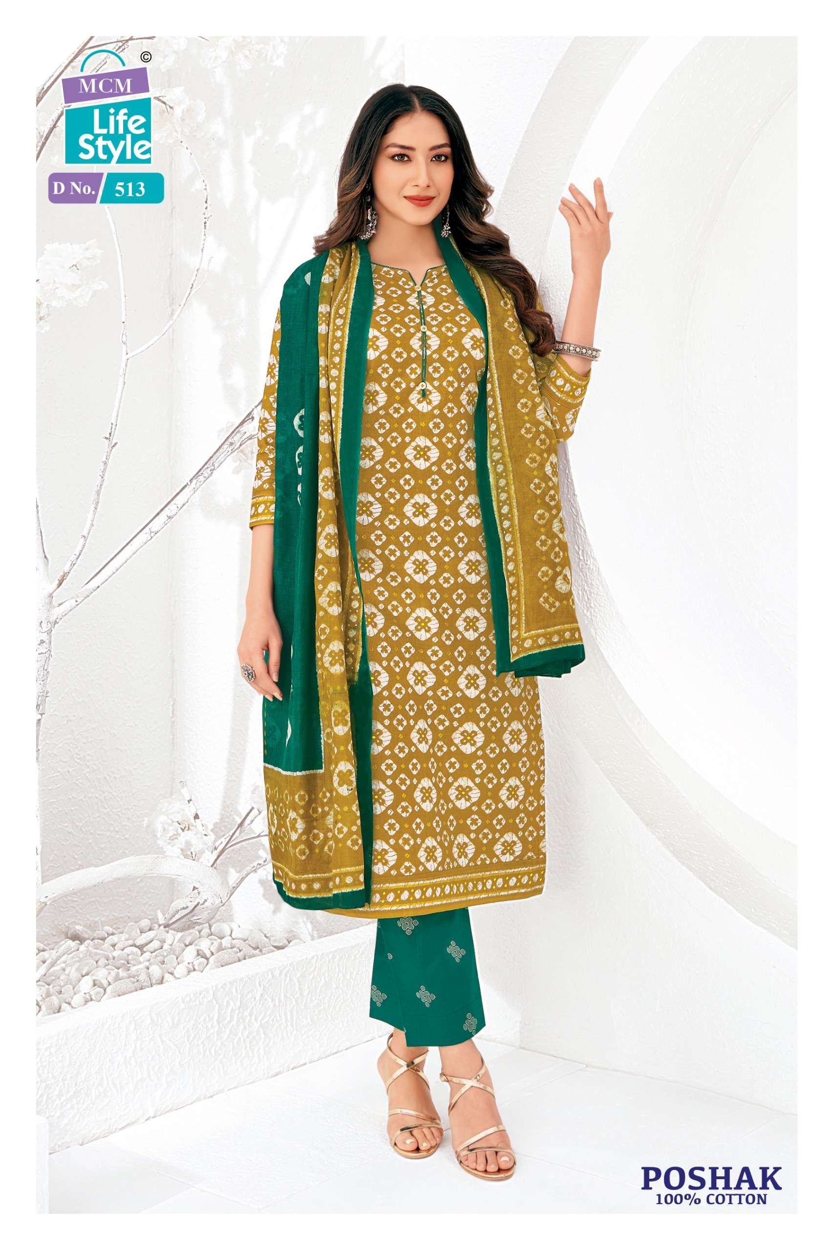 MCM LIFESTYLE POSHAK VOL 5 COTTON BATIK PRINT LADIES READY MADE SUIT