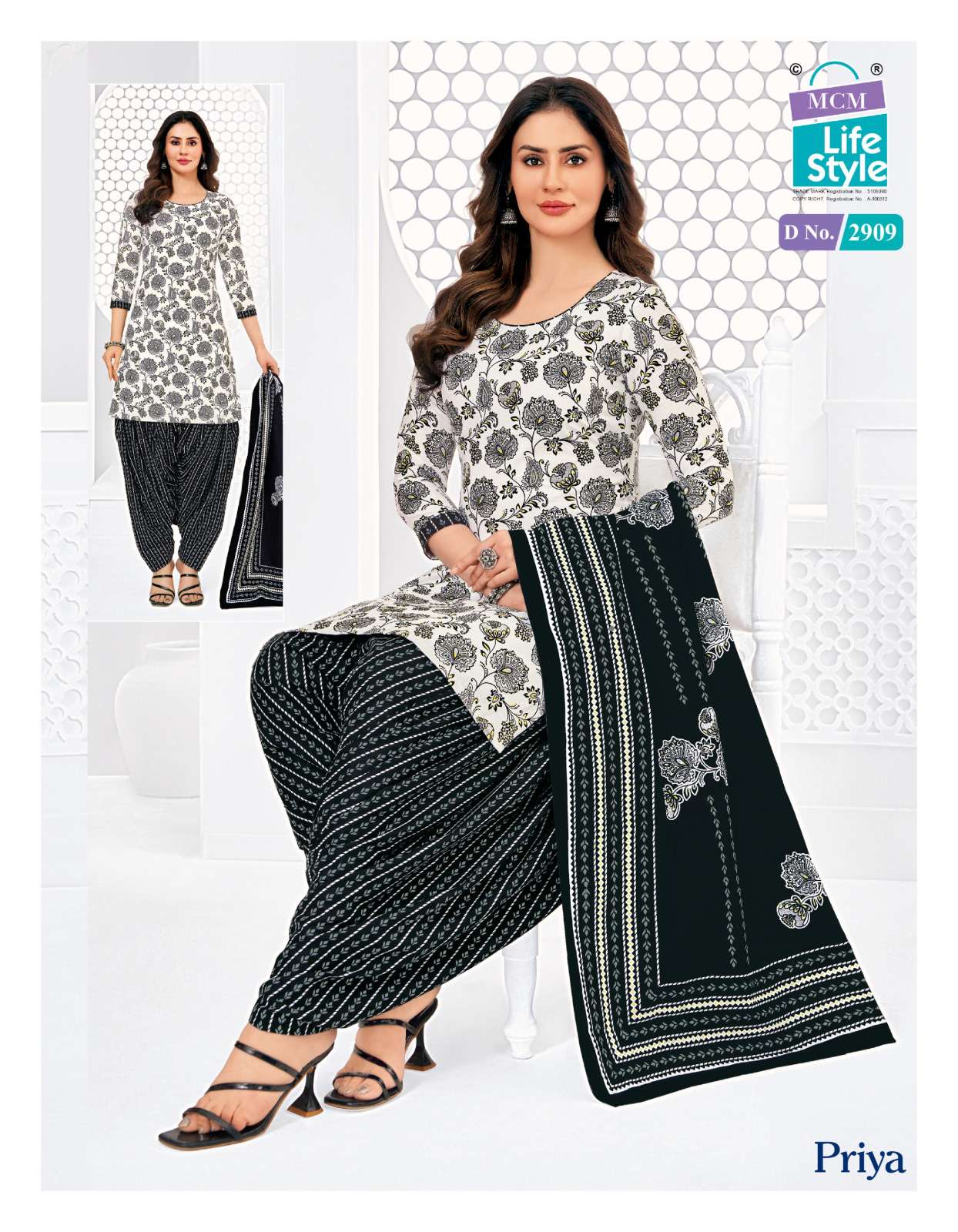  MCM LIFESTYLE PRIYA VOL 29 COTTON PRINTED READY MADE PATIYALA SUIT