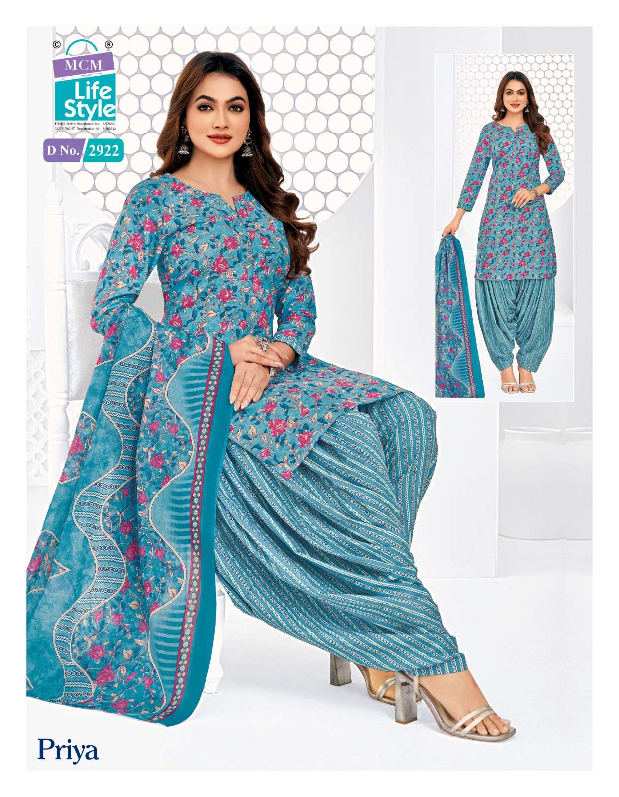  MCM LIFESTYLE PRIYA VOL 29 COTTON PRINTED READY MADE PATIYALA SUIT