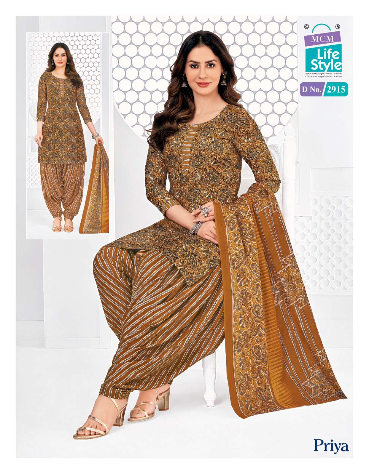  MCM LIFESTYLE PRIYA VOL 29 COTTON PRINTED READY MADE PATIYALA SUIT