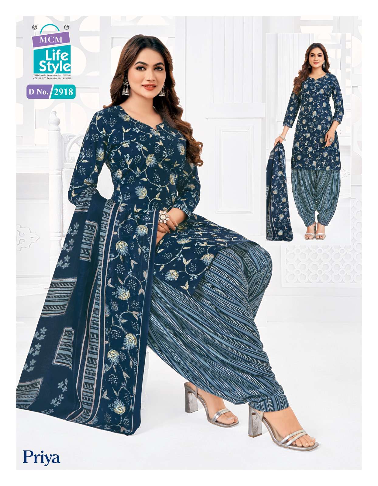  MCM LIFESTYLE PRIYA VOL 29 COTTON PRINTED READY MADE PATIYALA SUIT