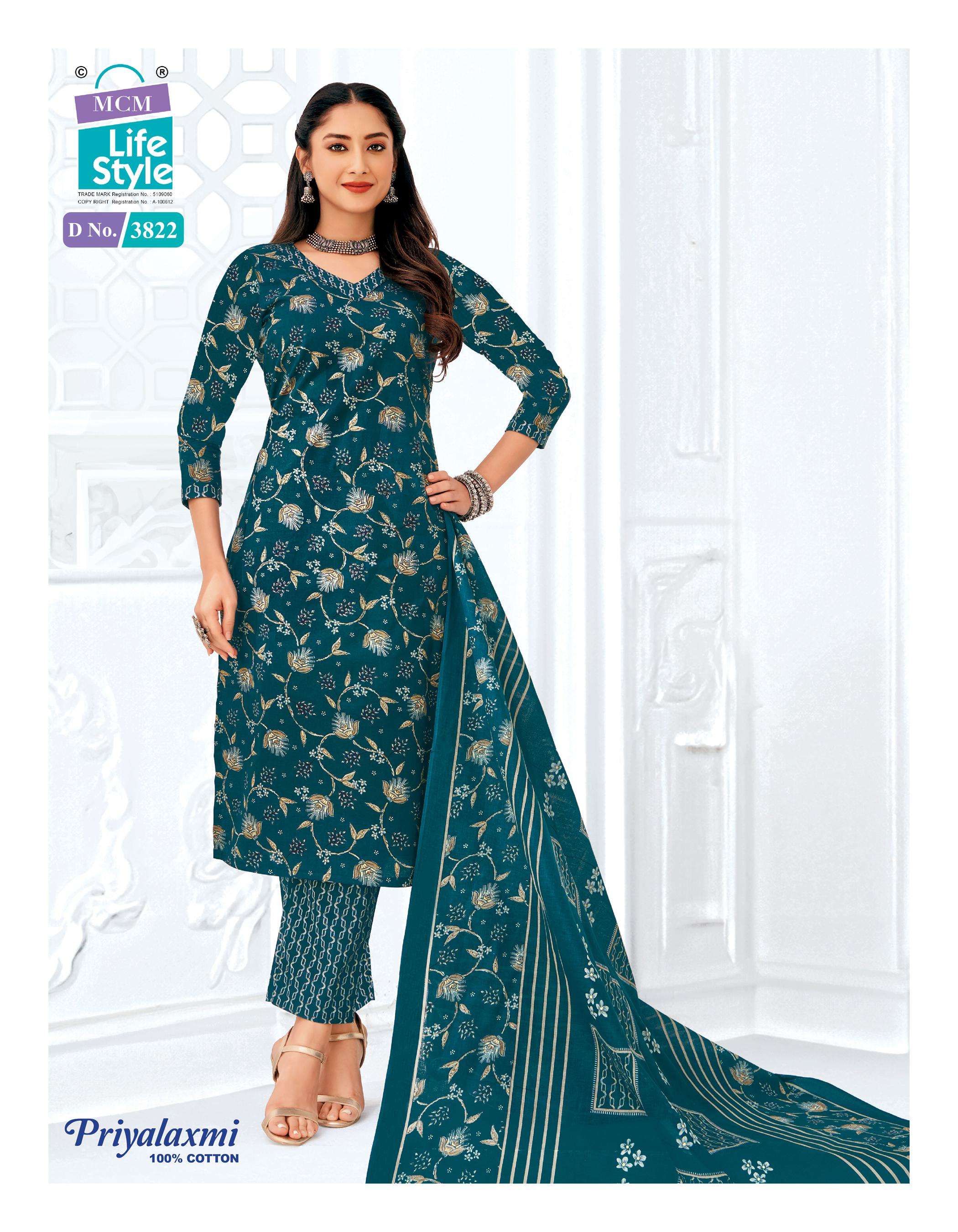 MCM LIFESTYLE PRIYALAXMI VOL 38 COTTON PRINTED LADIES DRESS