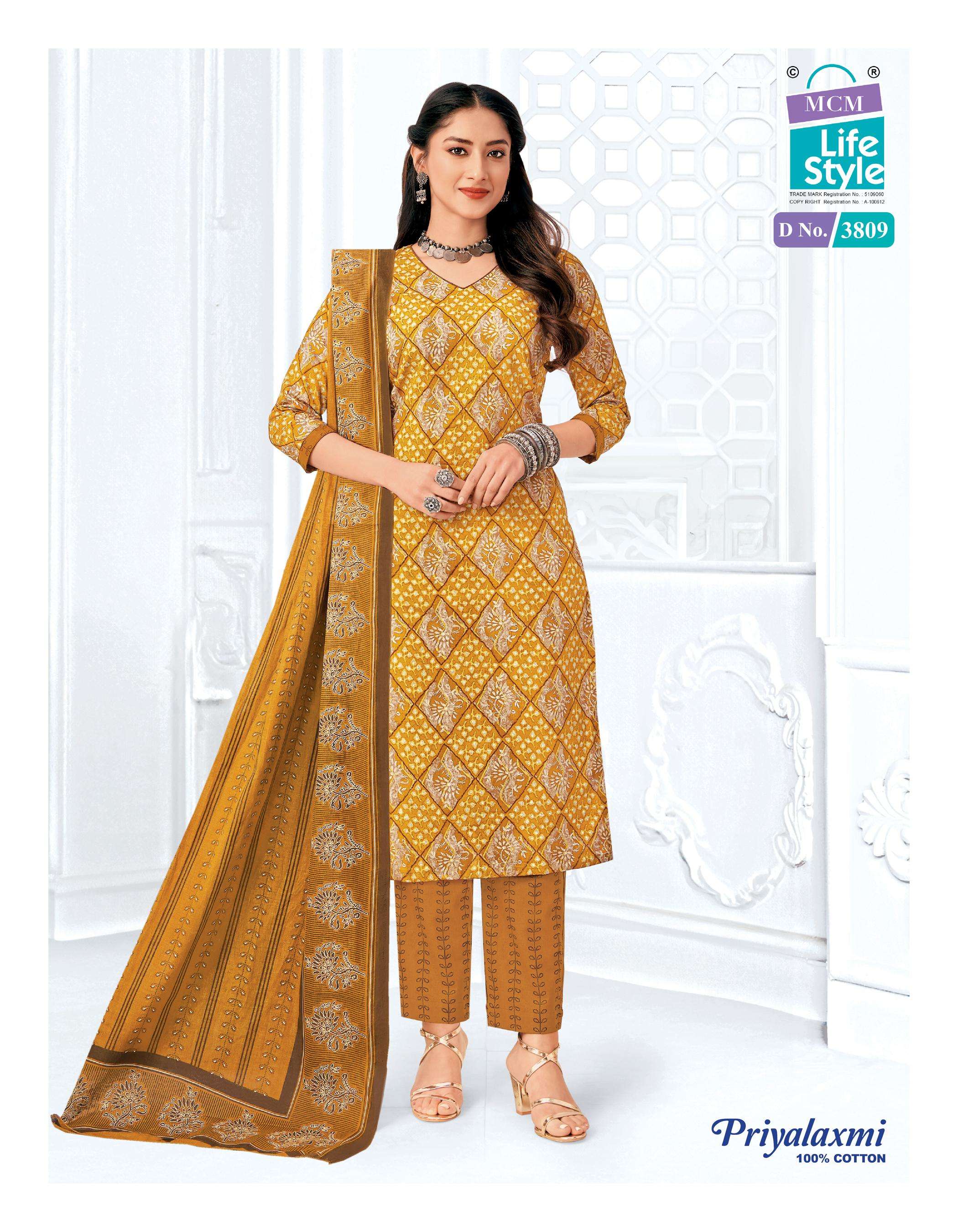 MCM LIFESTYLE PRIYALAXMI VOL 38 COTTON PRINTED LADIES DRESS