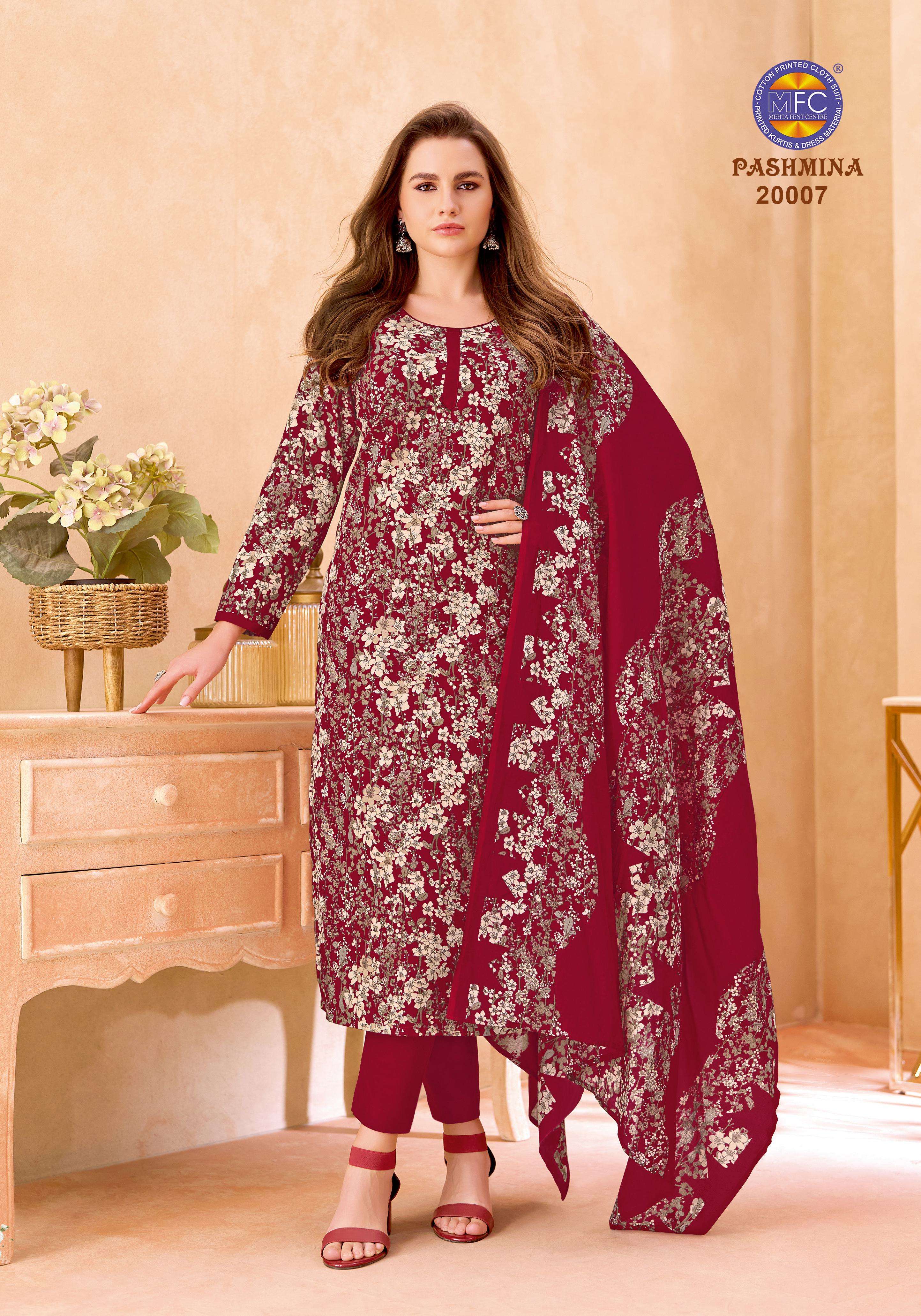MFC PASHMINA VOL 20 HEAVY COTTON PRINTED LADIES SUIT