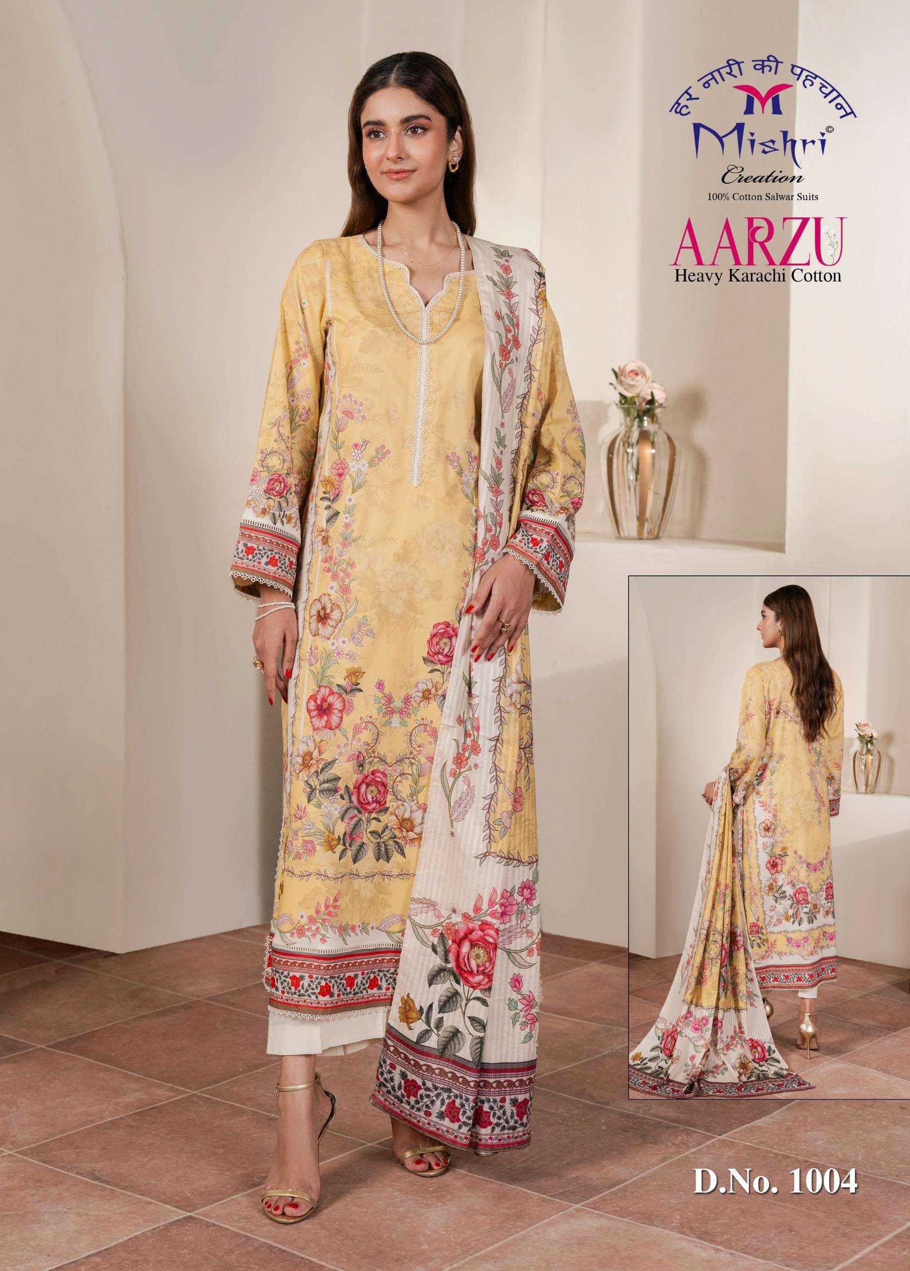 MISHRI CREATION AARZU VOL 1 COTTON DIGITAL PRINT SALWAR SUITS 