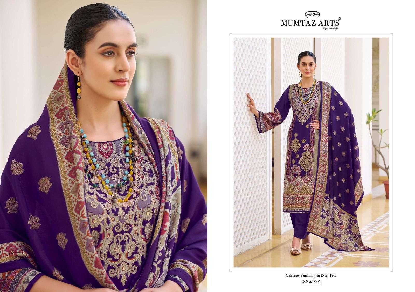 MUMTAZ ARTS GULMOHAR VISCOSE DIGITAL PRINT WITH FANCY WORK SUIT