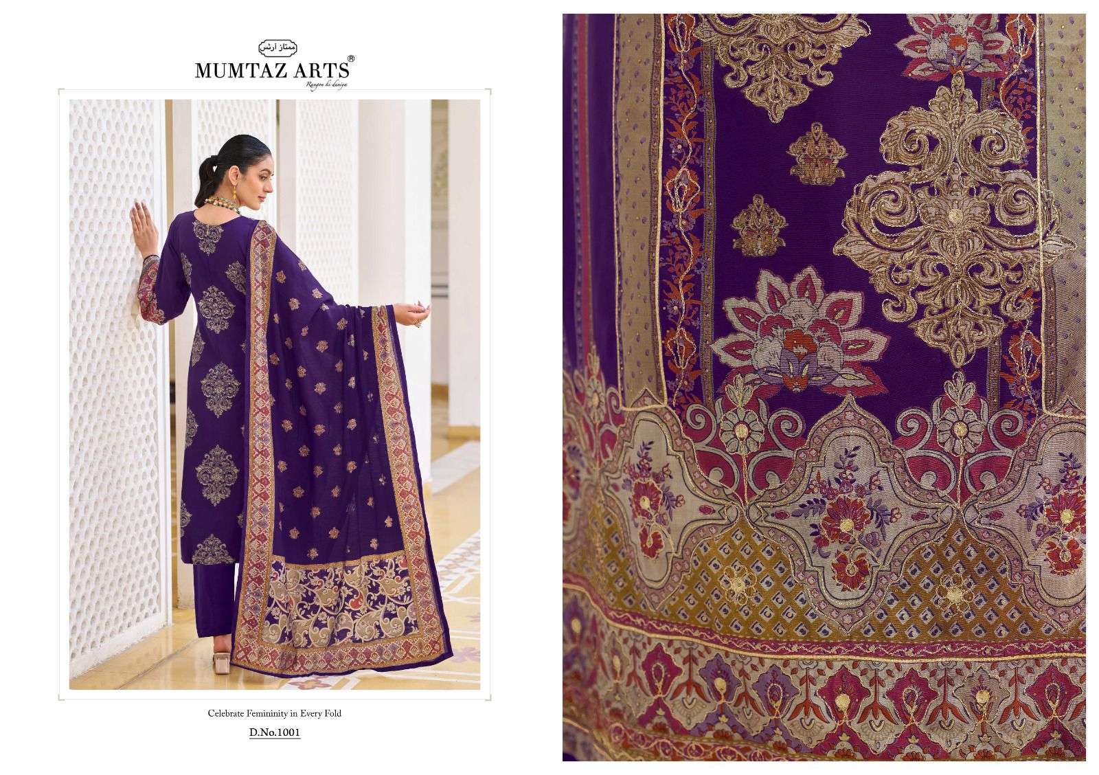 MUMTAZ ARTS GULMOHAR VISCOSE DIGITAL PRINT WITH FANCY WORK SUIT