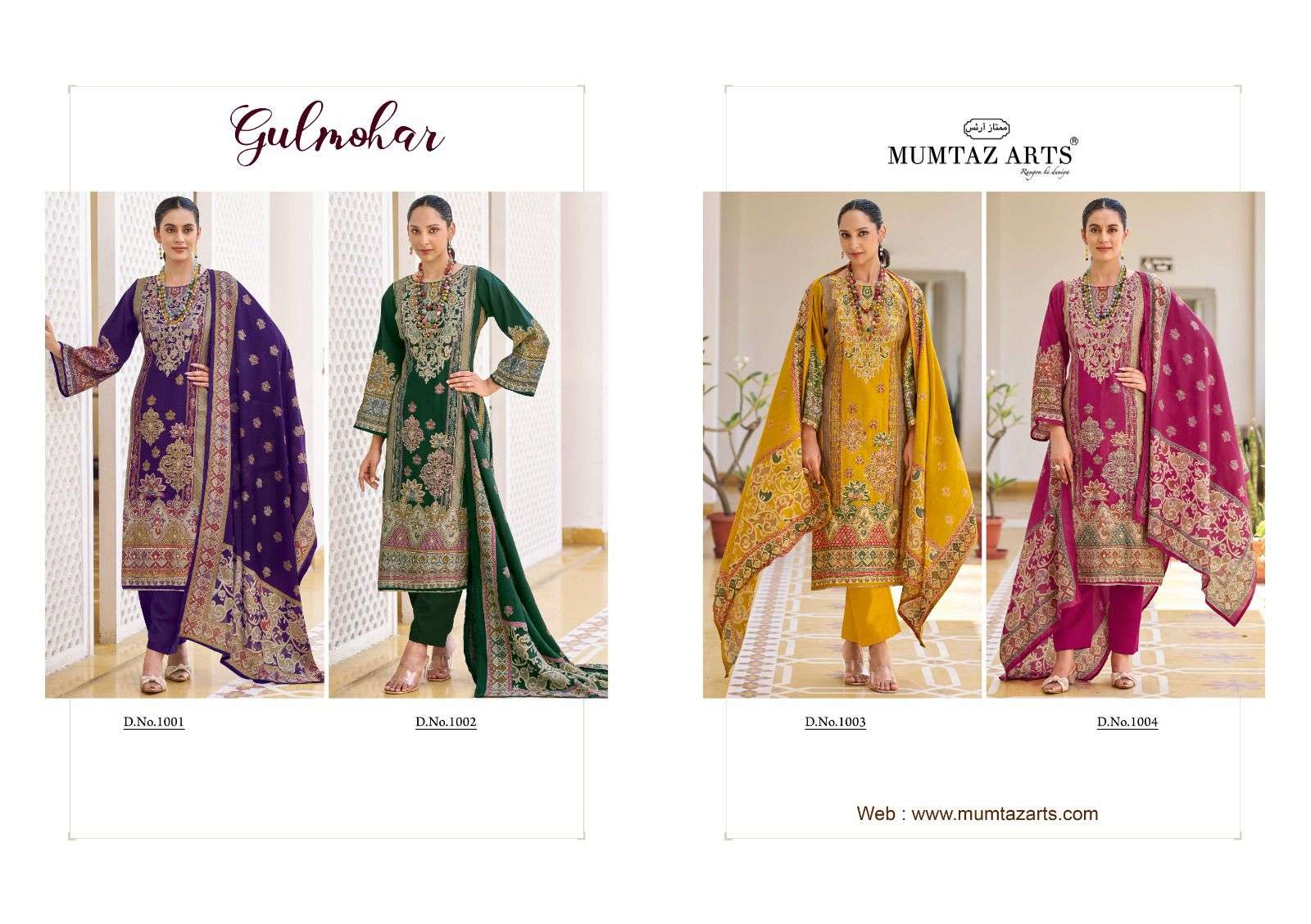 MUMTAZ ARTS GULMOHAR VISCOSE DIGITAL PRINT WITH FANCY WORK SUIT