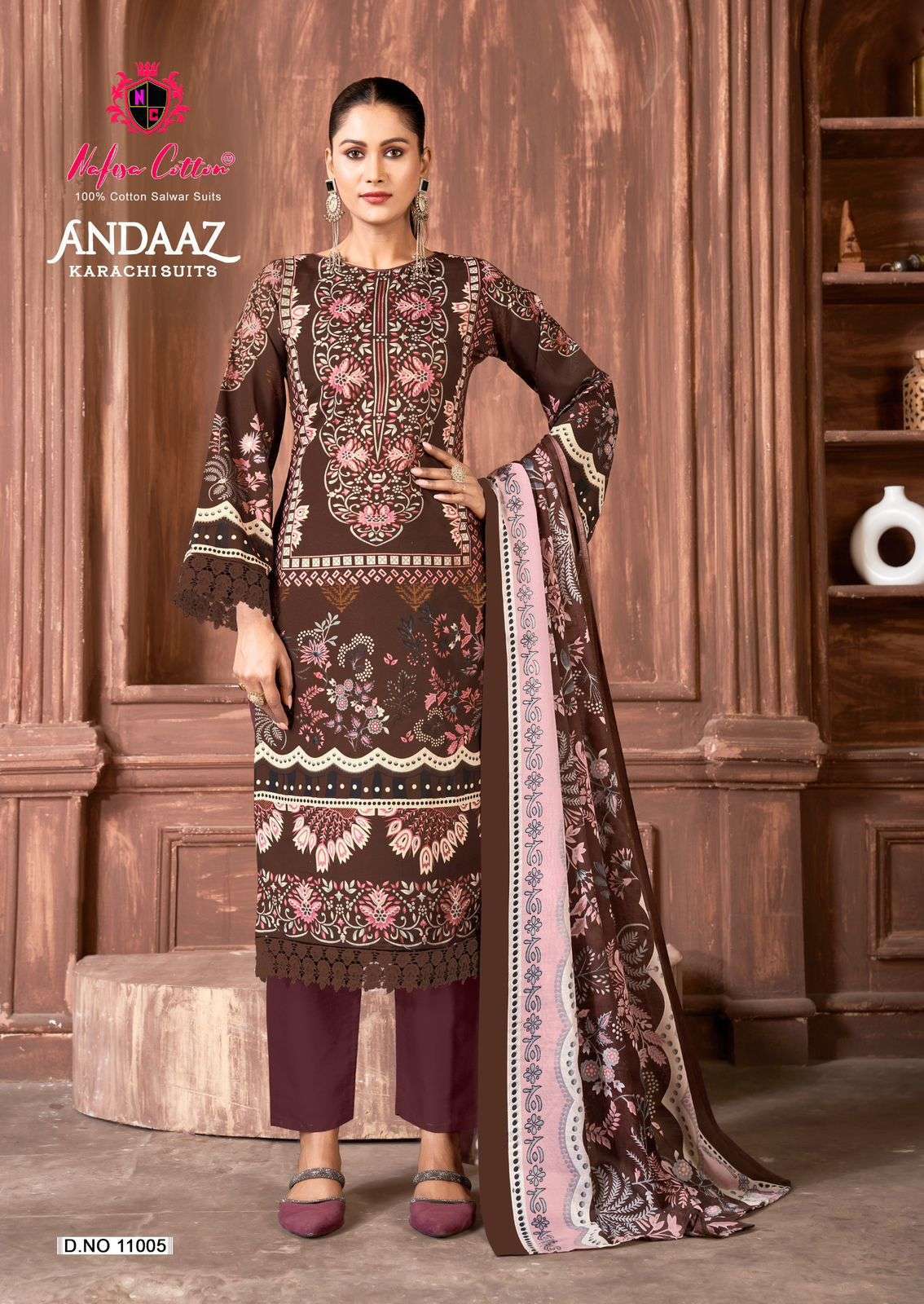NAFISA COTTON ANDAAZ KARACHI SUITS VOL 11 COTTON DIGITAL PRINT DRESS