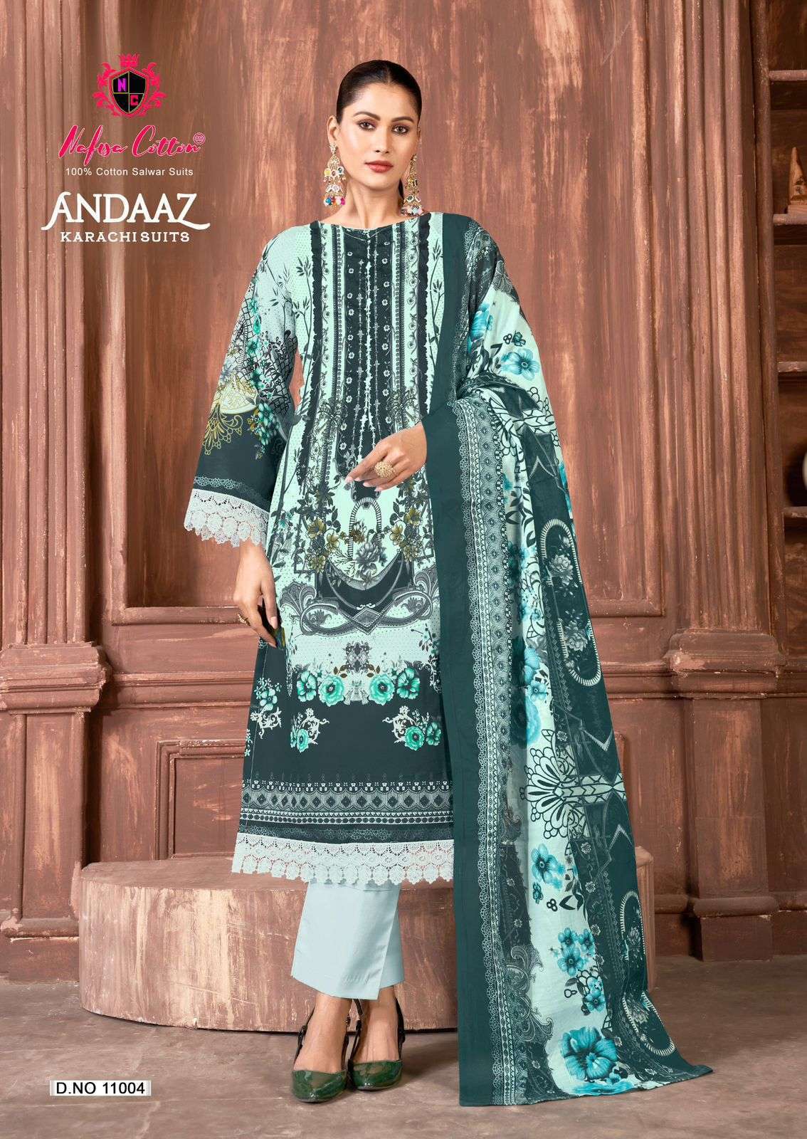 NAFISA COTTON ANDAAZ KARACHI SUITS VOL 11 COTTON DIGITAL PRINT DRESS