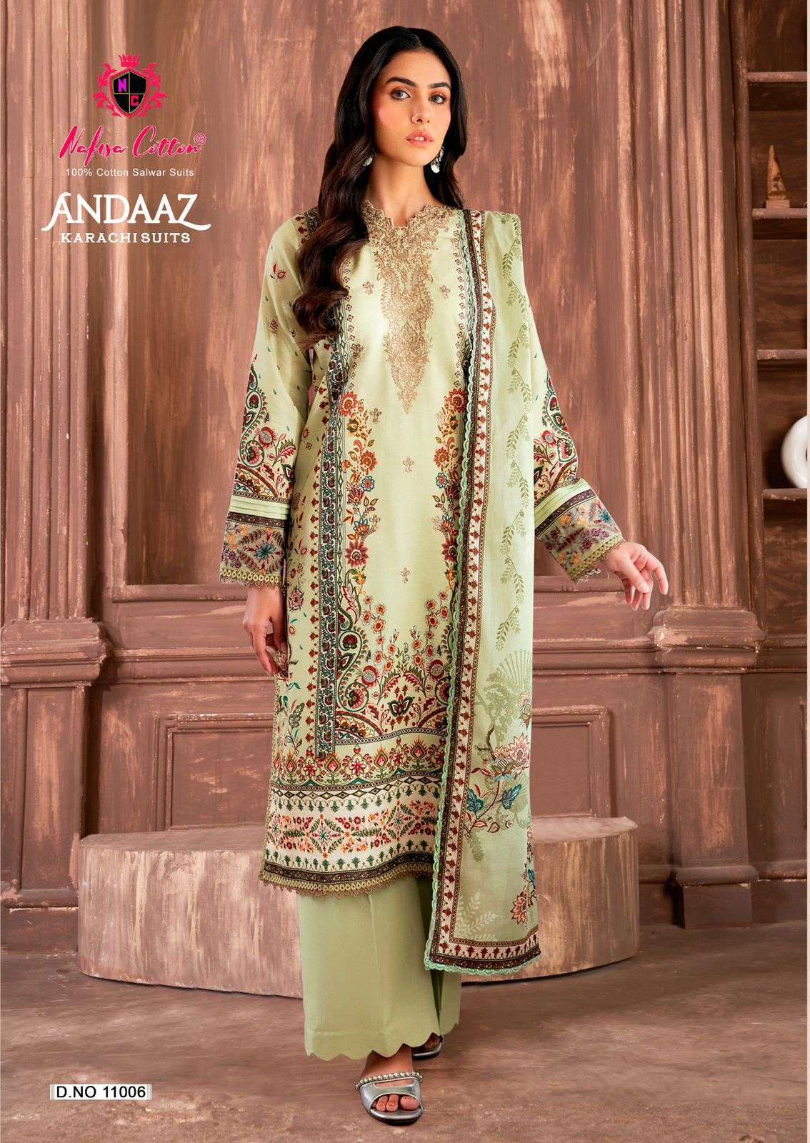NAFISA COTTON ANDAAZ KARACHI SUITS VOL 11 COTTON DIGITAL PRINT DRESS