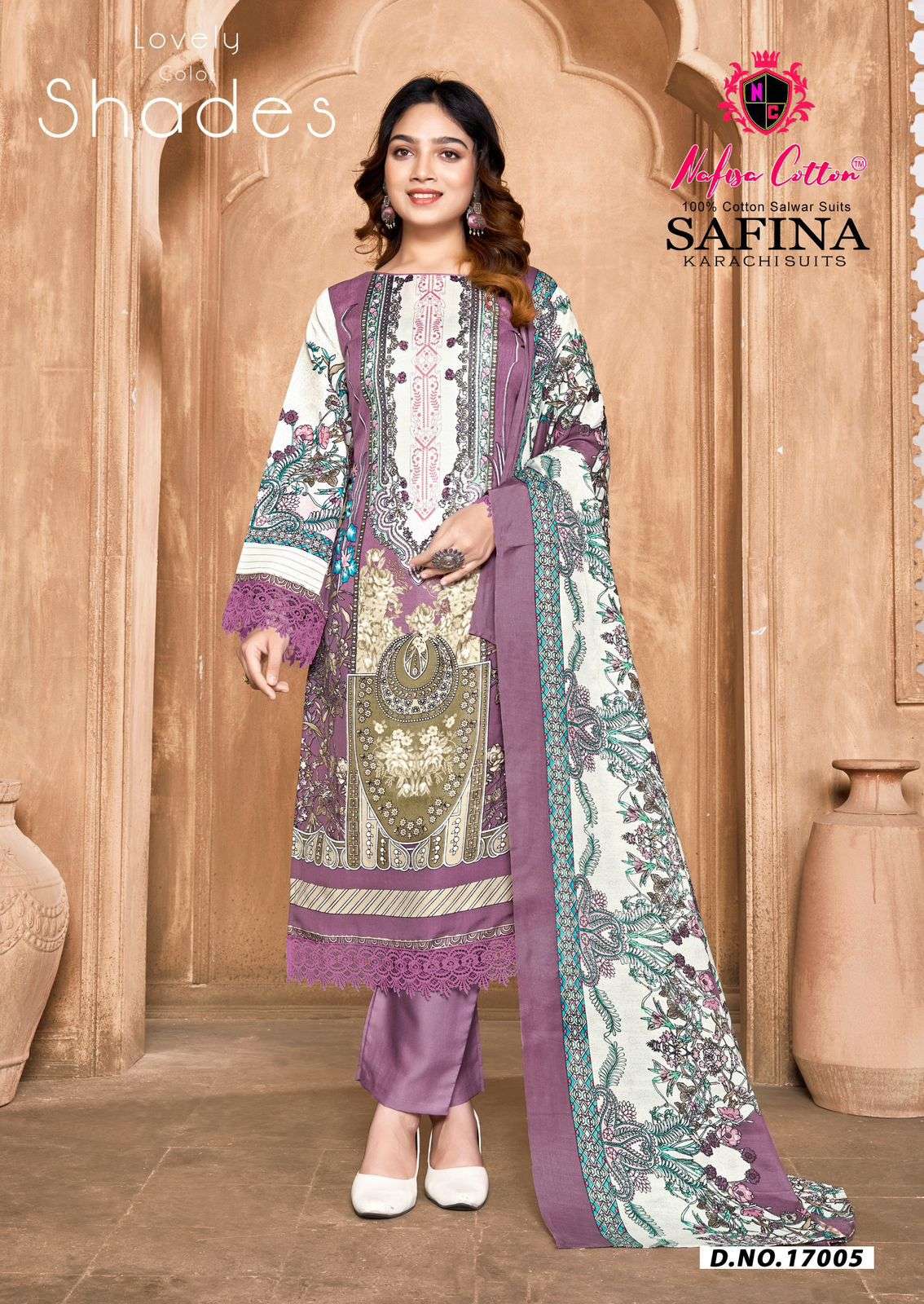 NAFISA COTTON SAFINA KARACHI SUITS VOL 17 COTTON DIGITAL STYLE PRINTS SALWAR SUIT