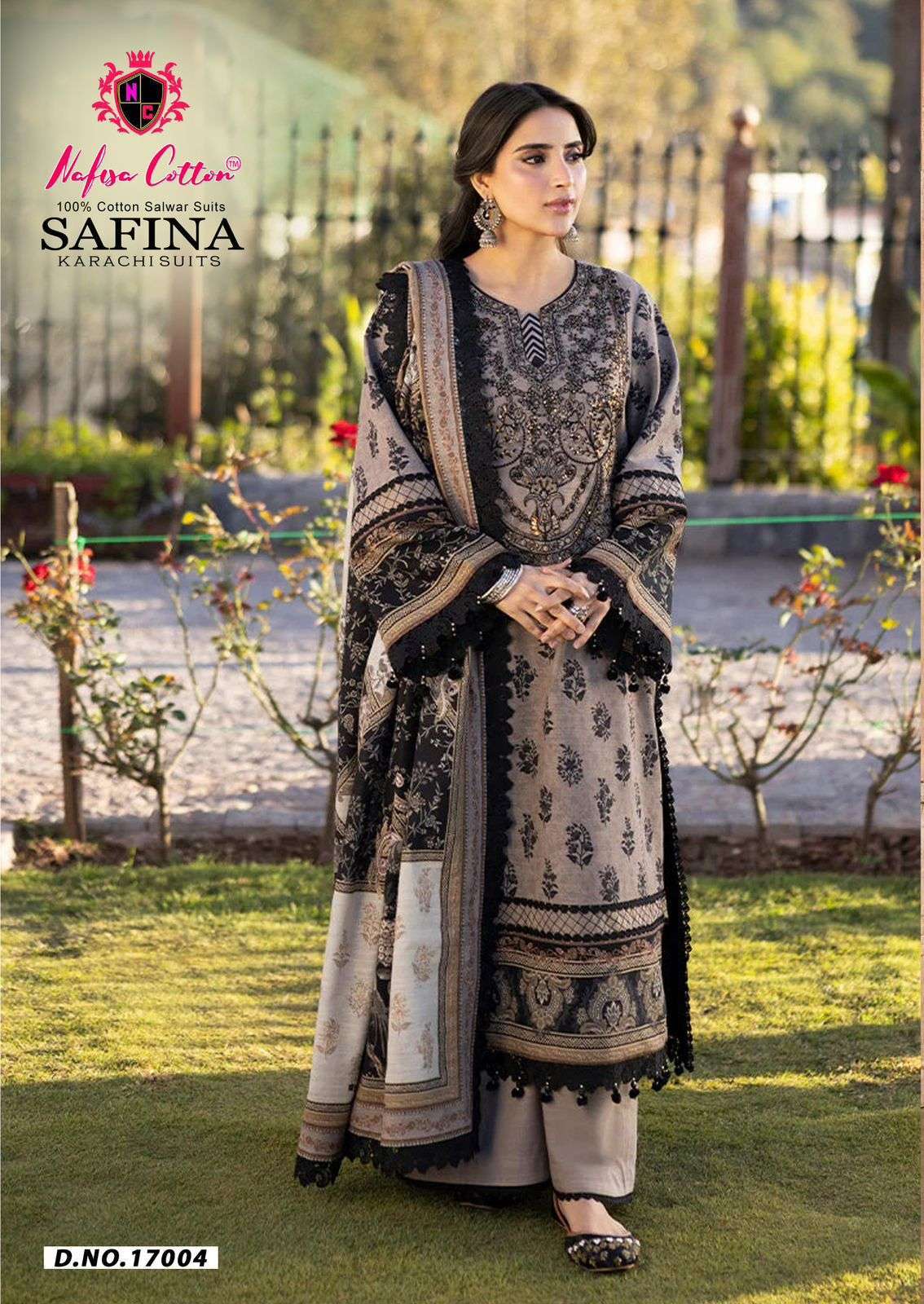 NAFISA COTTON SAFINA KARACHI SUITS VOL 17 COTTON DIGITAL STYLE PRINTS SALWAR SUIT