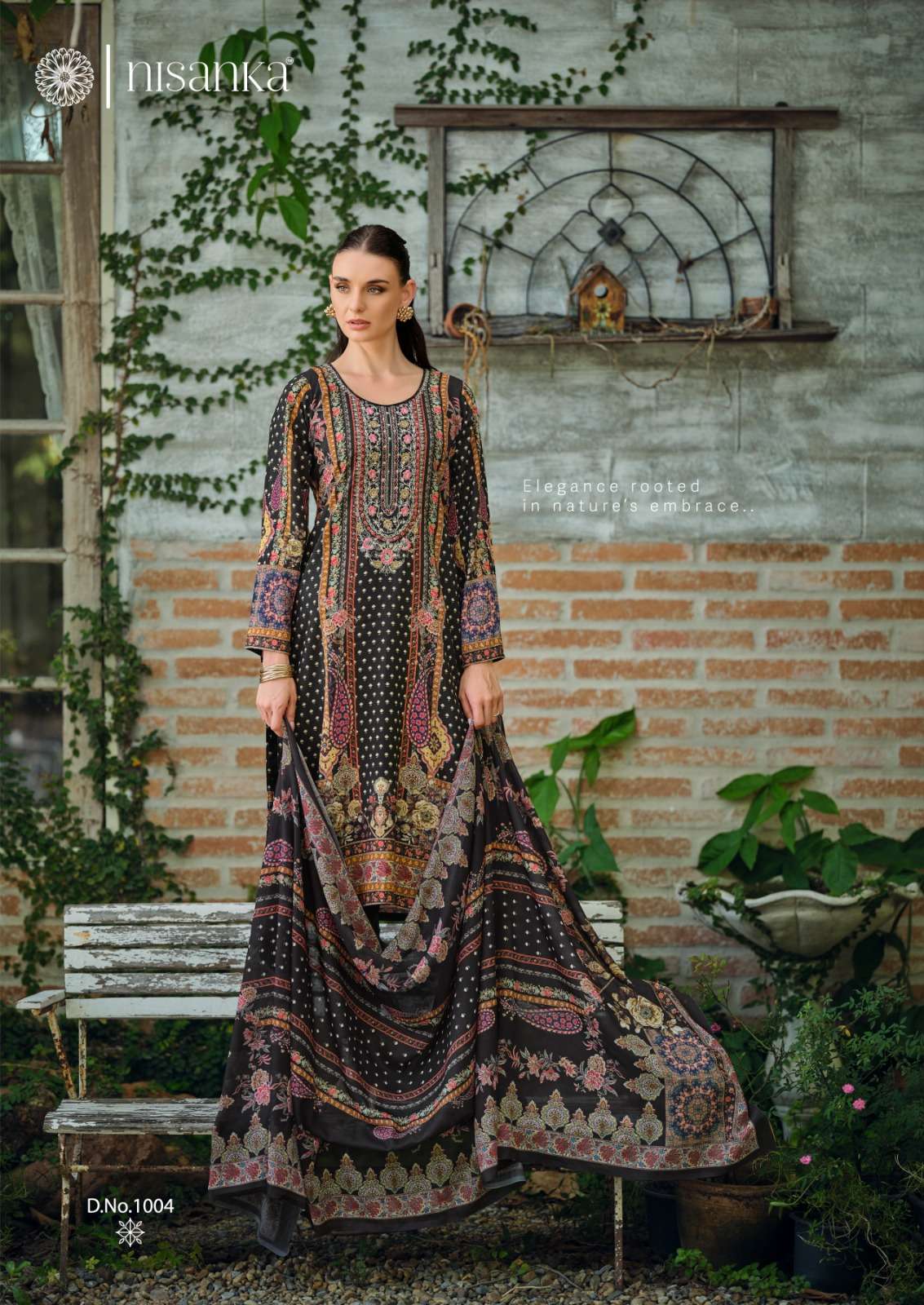 NISANKA LIFESTYLES ALIZEH LAWN COTTON DIGITAL PRINTS WITH EMBROIDERY WORK SUIT