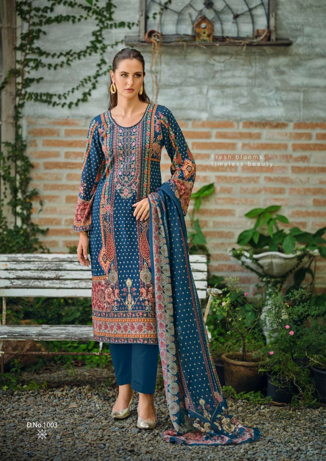 NISANKA LIFESTYLES ALIZEH LAWN COTTON DIGITAL PRINTS WITH EMBROIDERY WORK SUIT