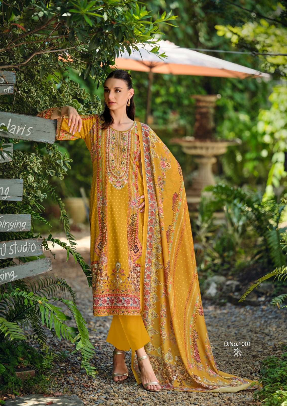NISANKA LIFESTYLES ALIZEH LAWN COTTON DIGITAL PRINTS WITH EMBROIDERY WORK SUIT