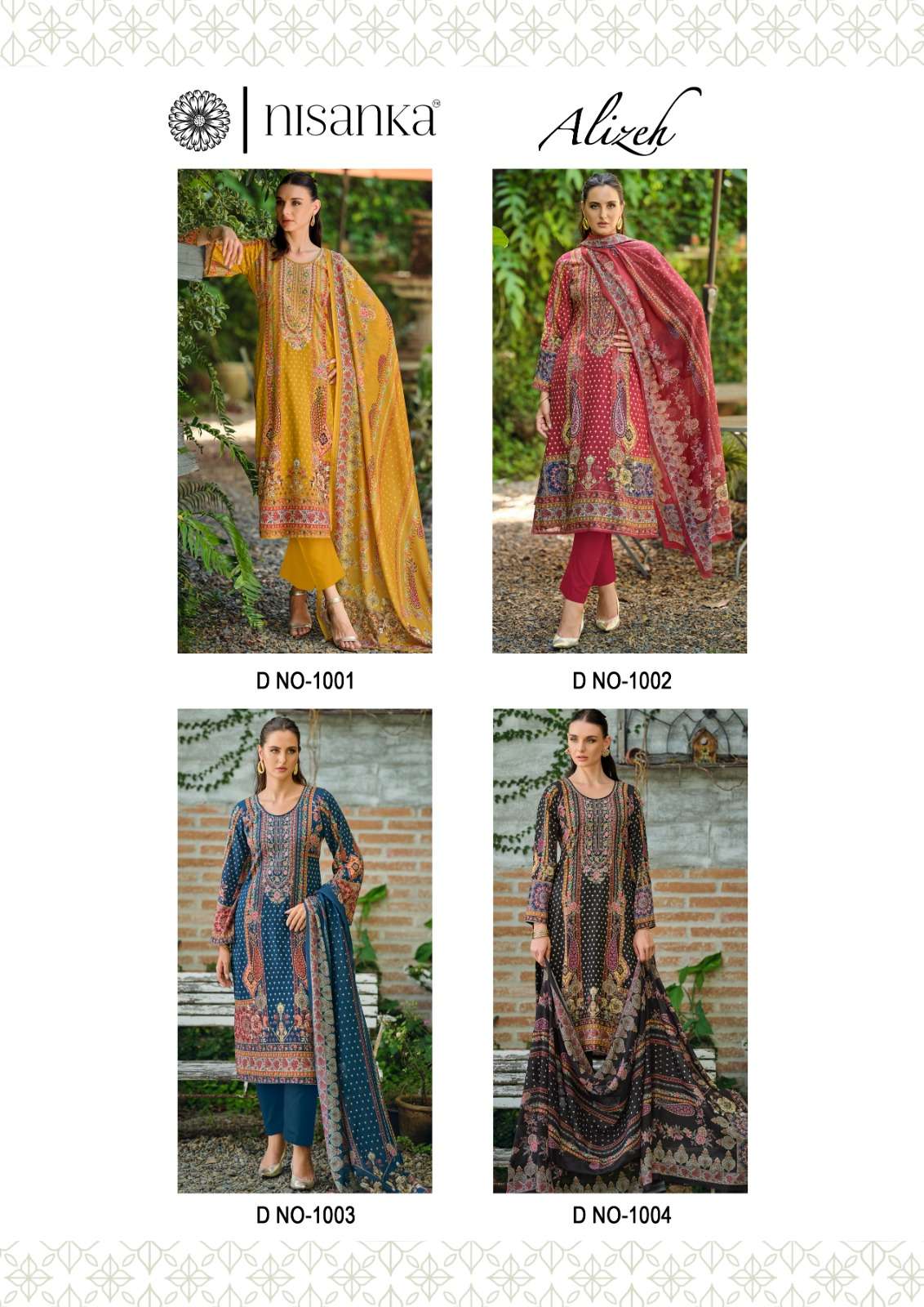 NISANKA LIFESTYLES ALIZEH LAWN COTTON DIGITAL PRINTS WITH EMBROIDERY WORK SUIT
