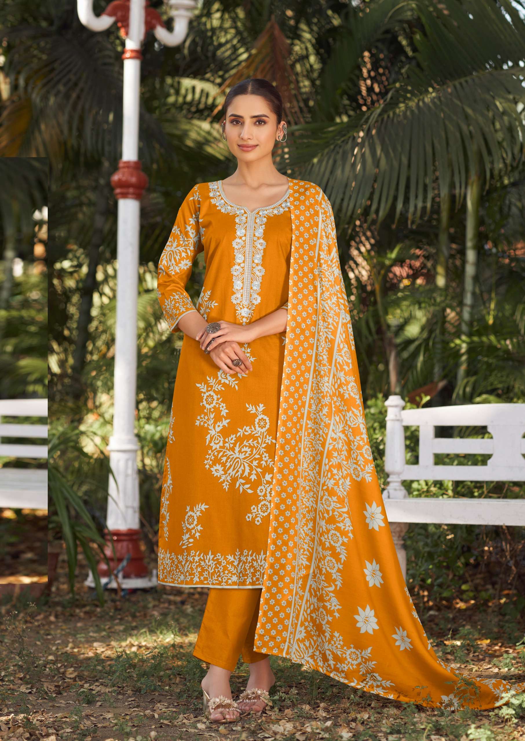 NISANKA LIFESTYLES AVATARA VOL 2  LAWN COTTON DIGITAL PRINT WITH FANCY WORK SUIT