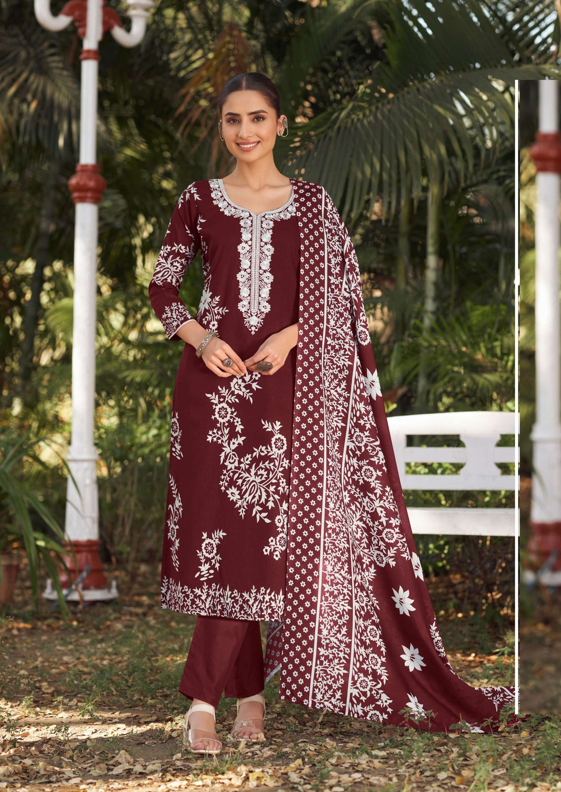 NISANKA LIFESTYLES AVATARA VOL 2  LAWN COTTON DIGITAL PRINT WITH FANCY WORK SUIT