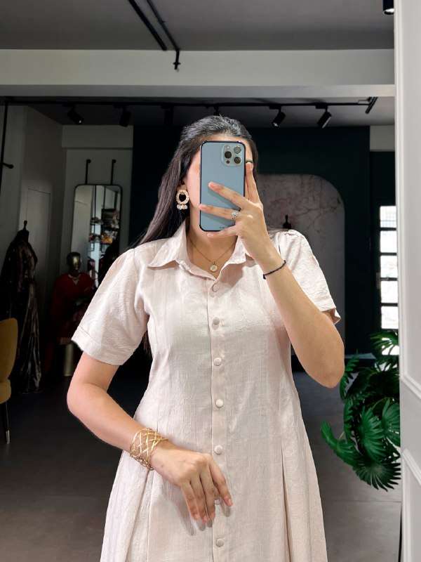 NNK 4405CRM FANCY PREETY LOOKS LADIES ONE PIECE DRESS