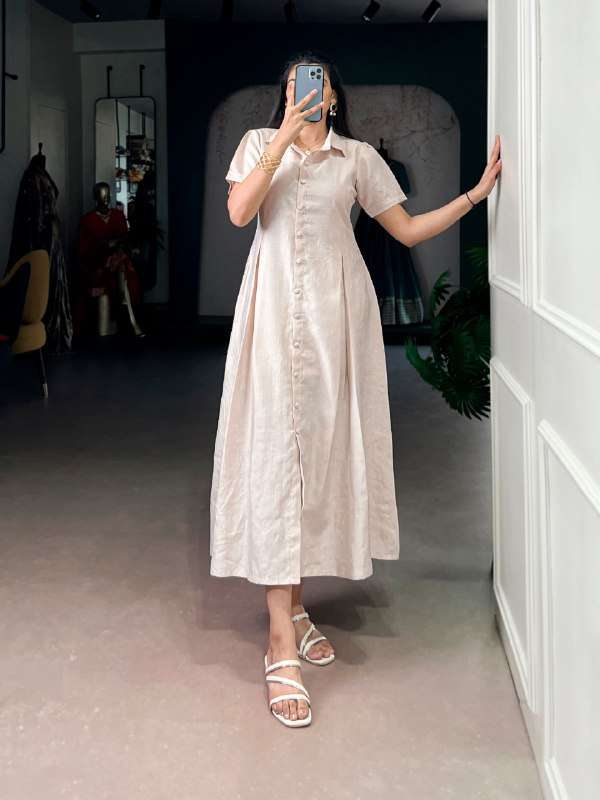 NNK 4405CRM FANCY PREETY LOOKS LADIES ONE PIECE DRESS