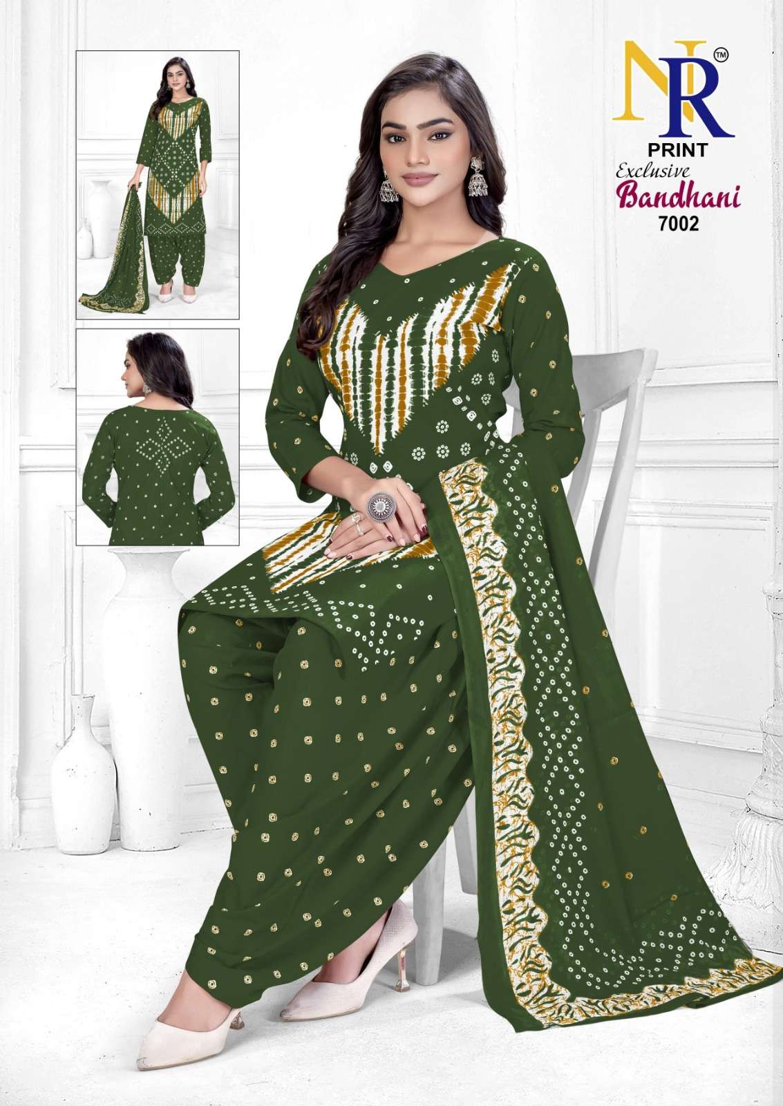 NR PRINT BANDHANI VOL 7 COTTON BANDHANI PRINT PATIALA SALWAR SUIT