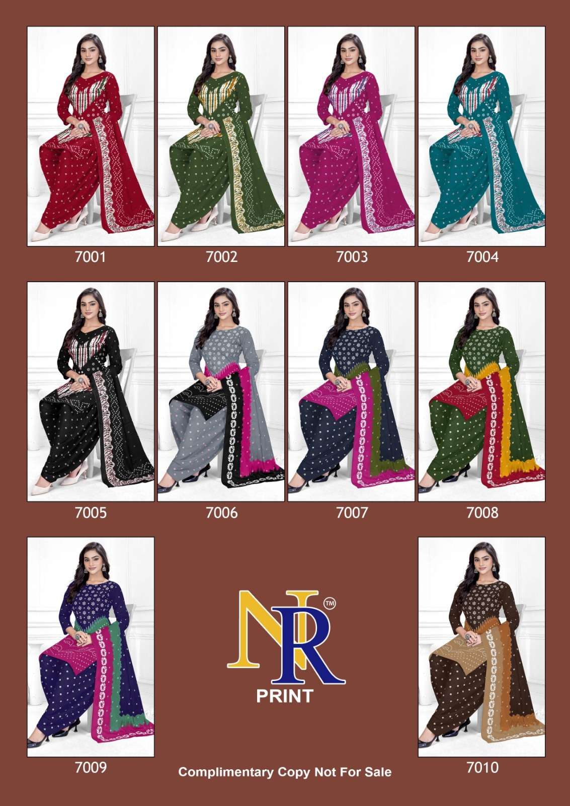 NR PRINT BANDHANI VOL 7 COTTON BANDHANI PRINT PATIALA SALWAR SUIT