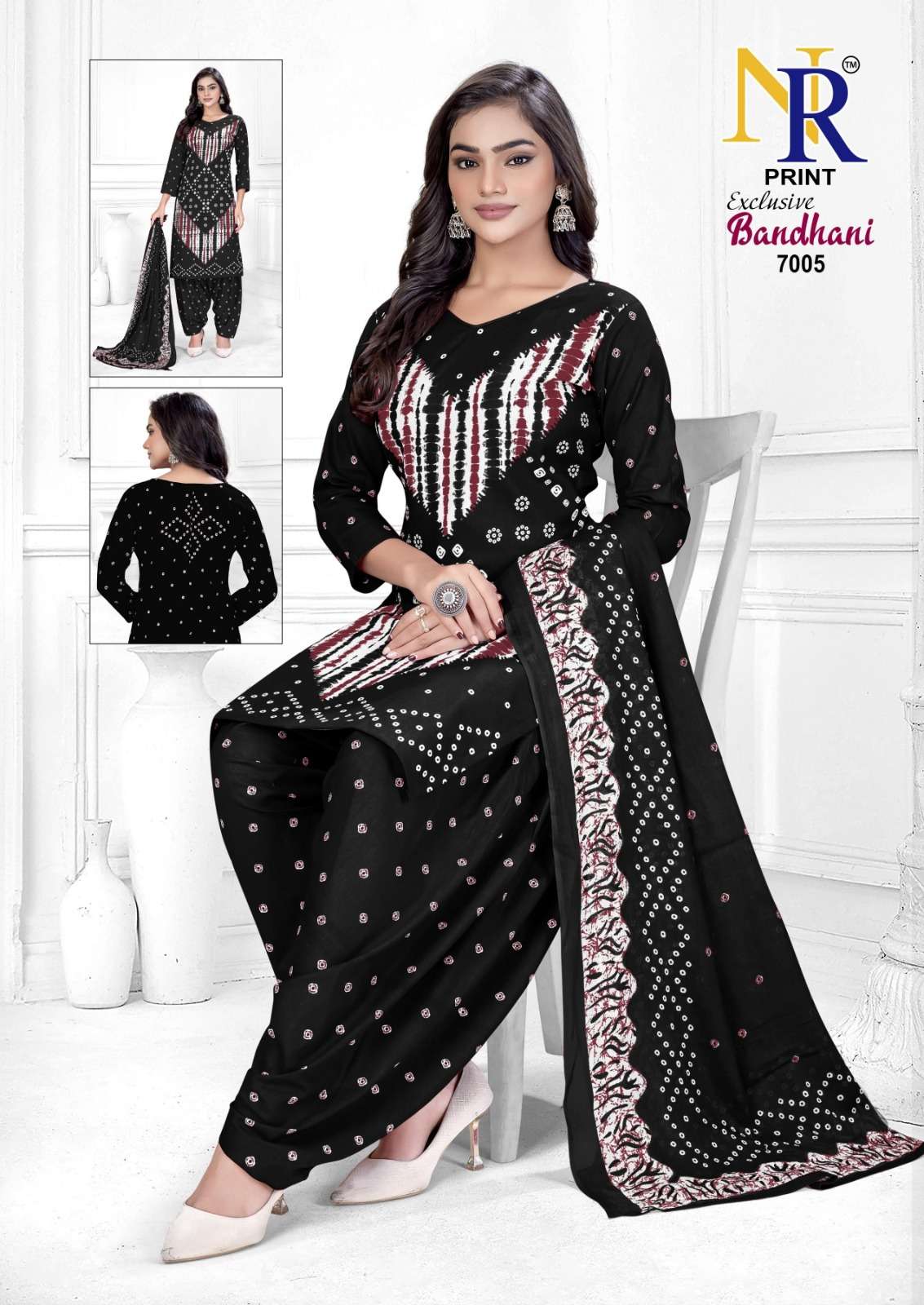 NR PRINT BANDHANI VOL 7 COTTON BANDHANI PRINT PATIALA SALWAR SUIT