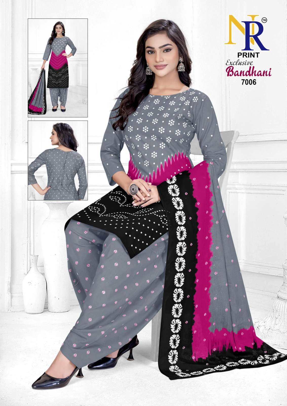 NR PRINT BANDHANI VOL 7 COTTON BANDHANI PRINT PATIALA SALWAR SUIT
