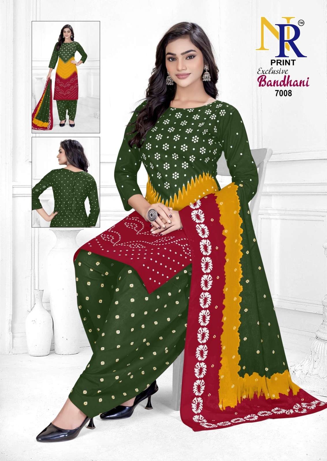 NR PRINT BANDHANI VOL 7 COTTON BANDHANI PRINT PATIALA SALWAR SUIT