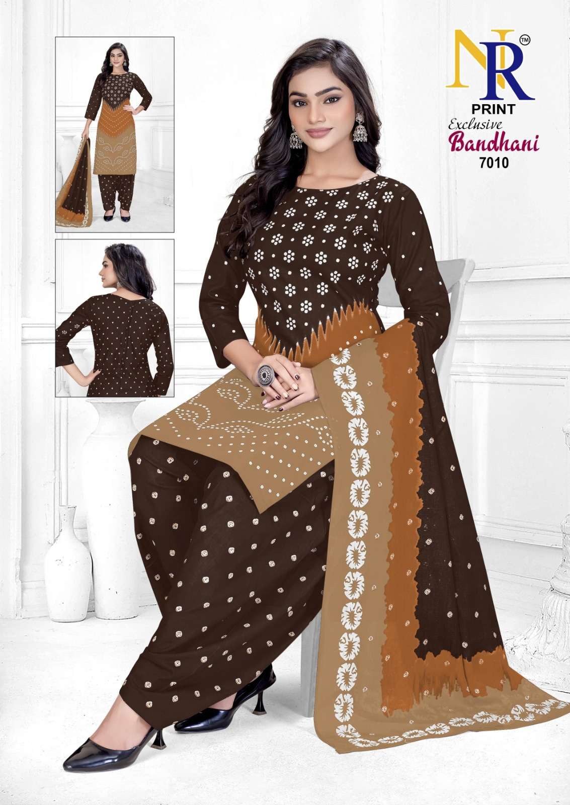 NR PRINT BANDHANI VOL 7 COTTON BANDHANI PRINT PATIALA SALWAR SUIT