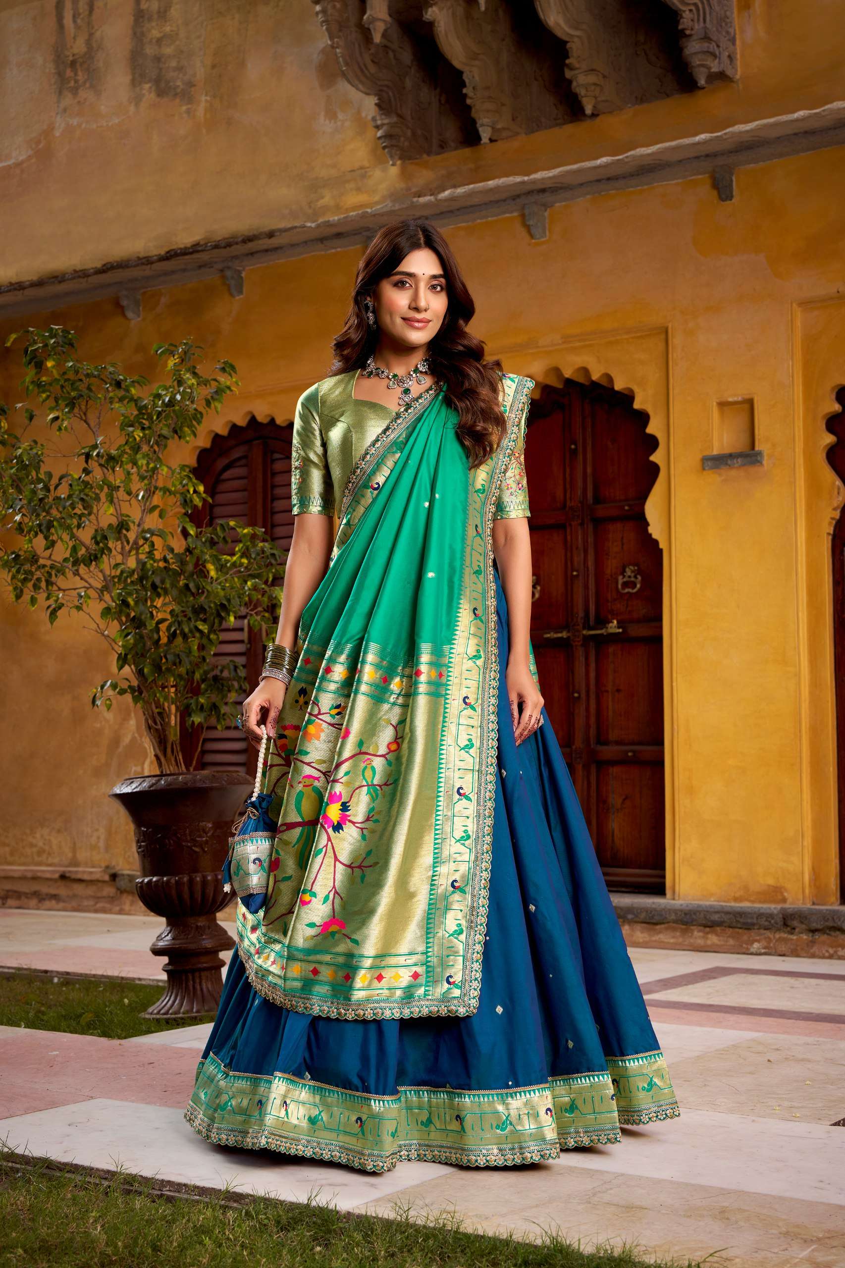 PAITHANI COLLECTION MADHURA SILK DESIGNER FESTIVE WEAR LEHENGA CHOLI 